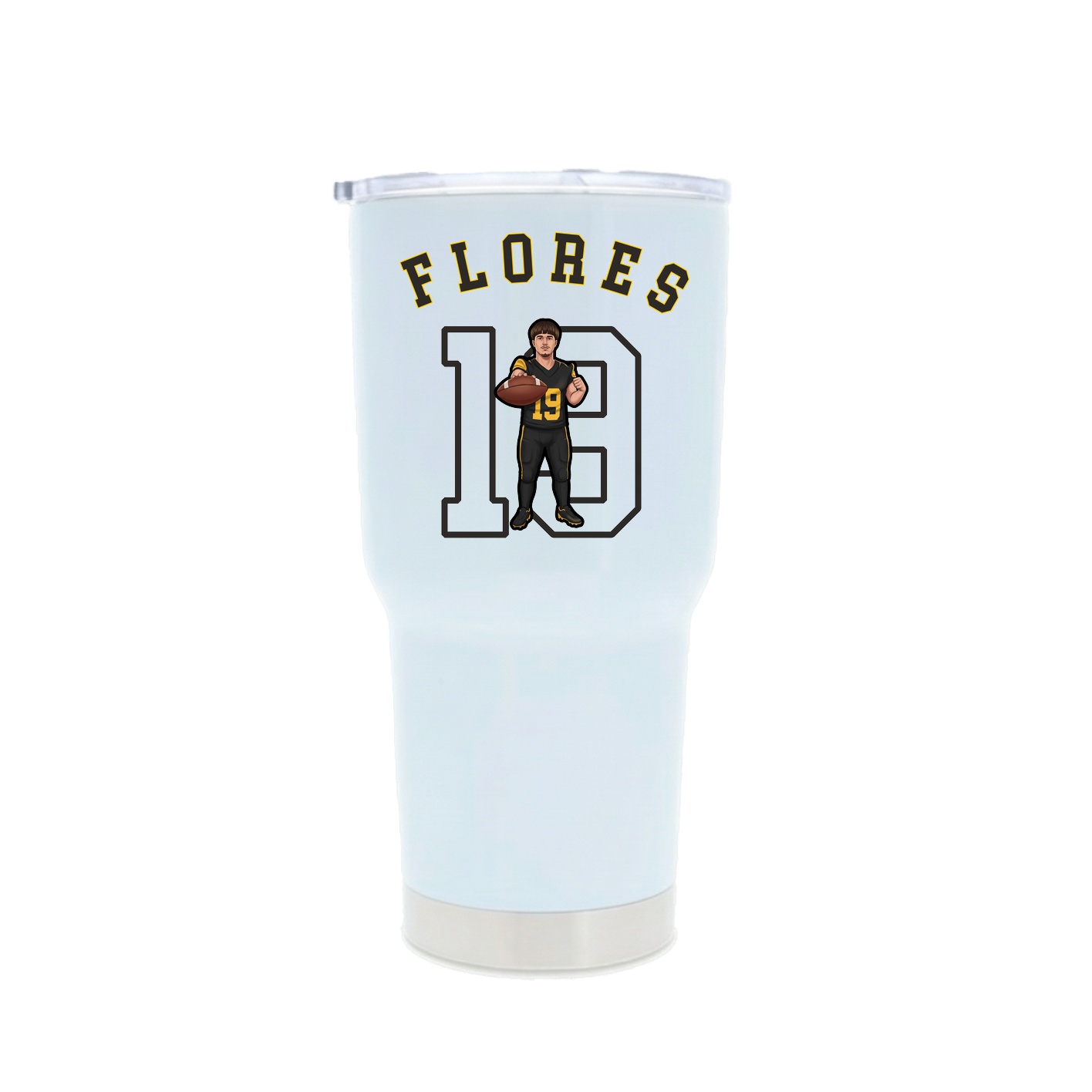30oz Stainless Steel Tumbler — Shirsey Arch in White