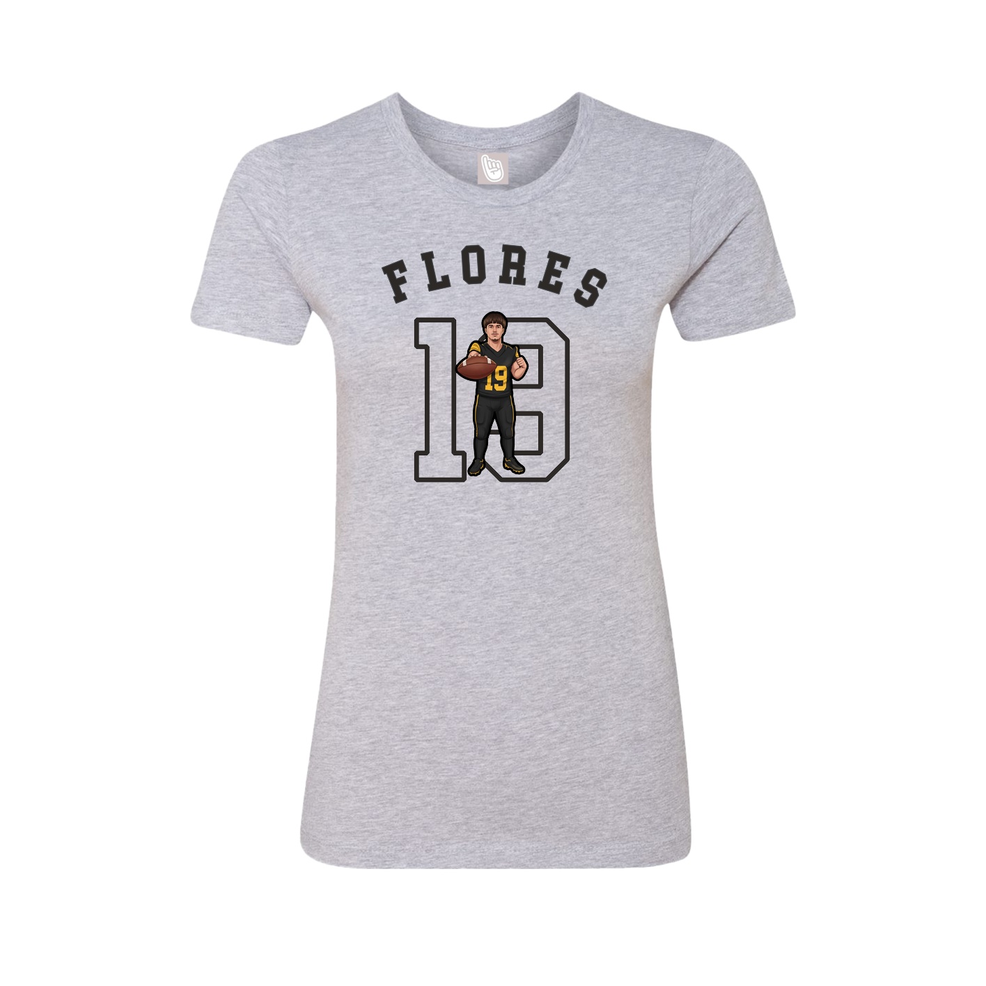 Fitted Women's Tee — Shirsey Arch in Grey