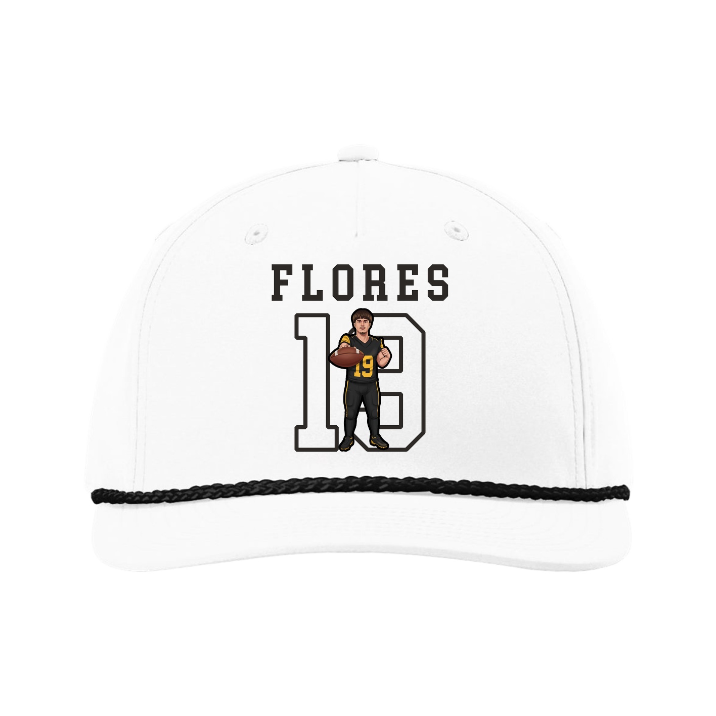 Five-Panel Classic Rope Cap — Shirsey in White