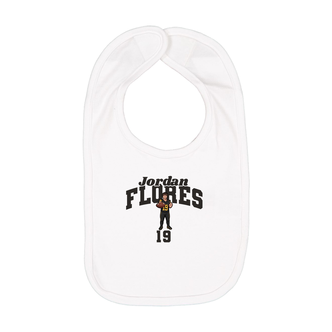 Infant Bib — Signature Arch in White