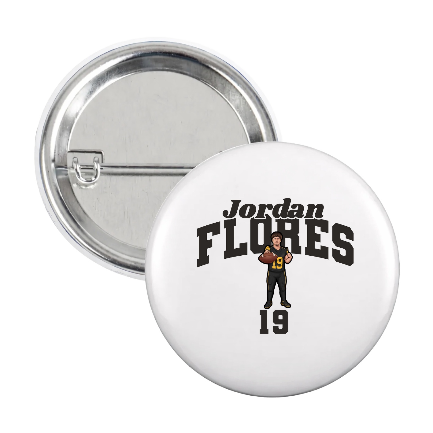 Game Day Button — Signature Arch in White