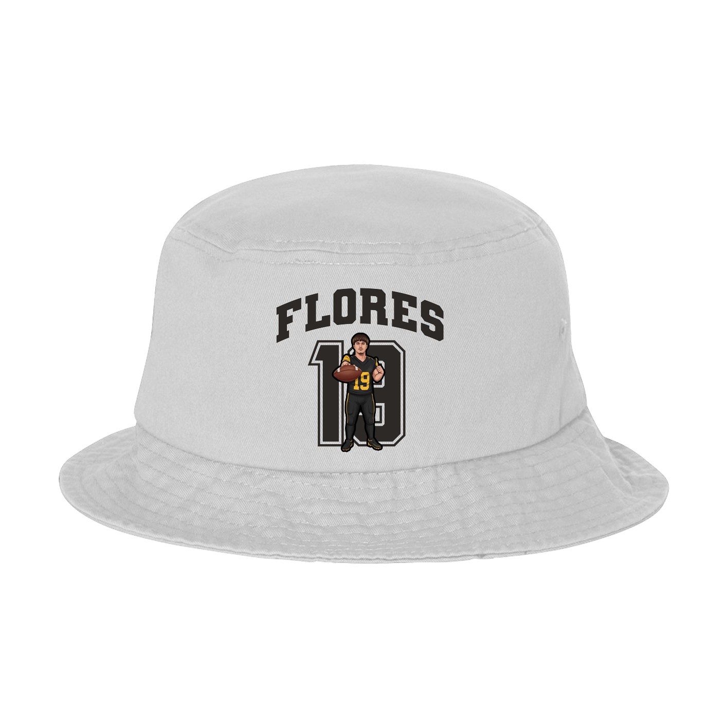 Bucket Cap — Number in White