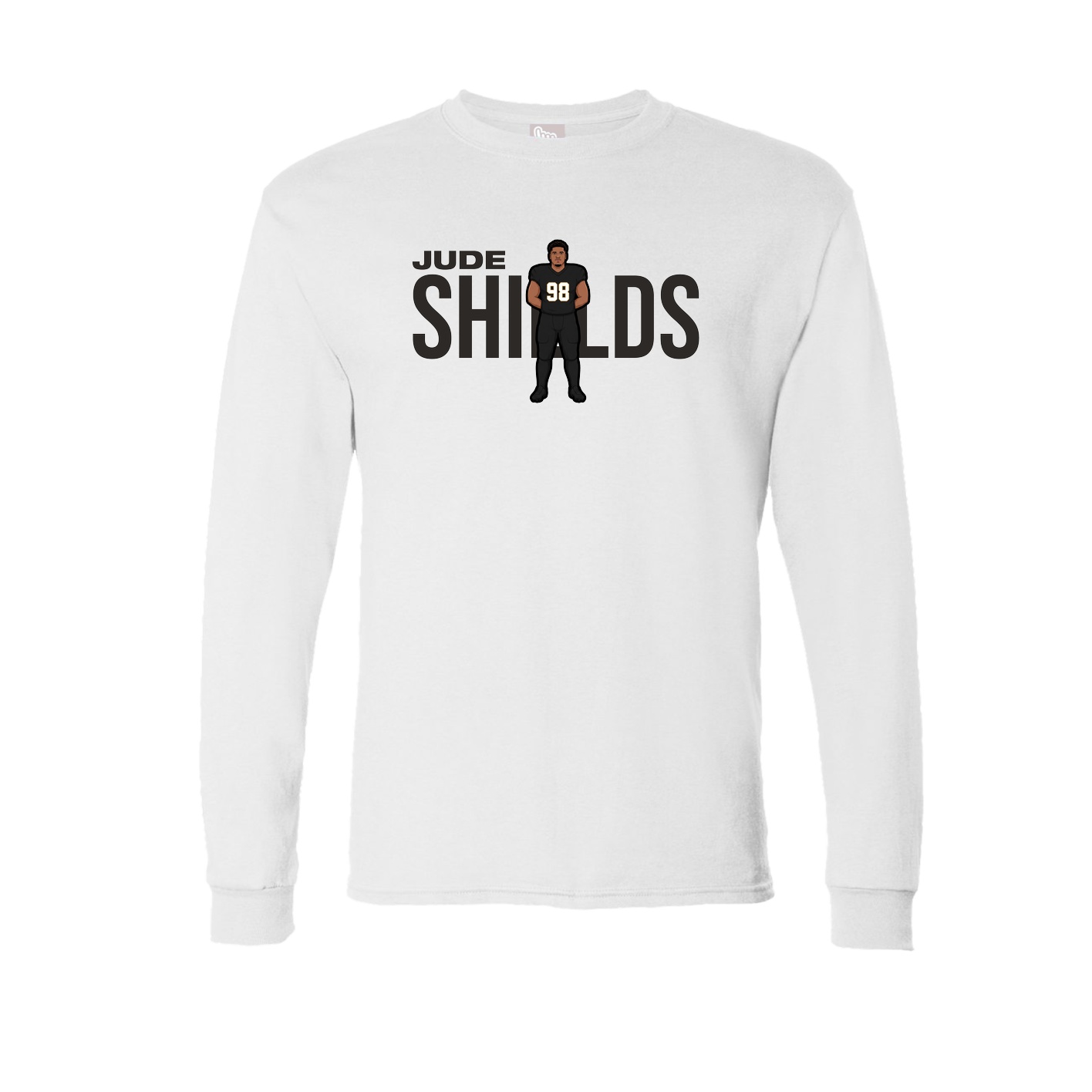 Long Sleeve Tee — Player Name in White