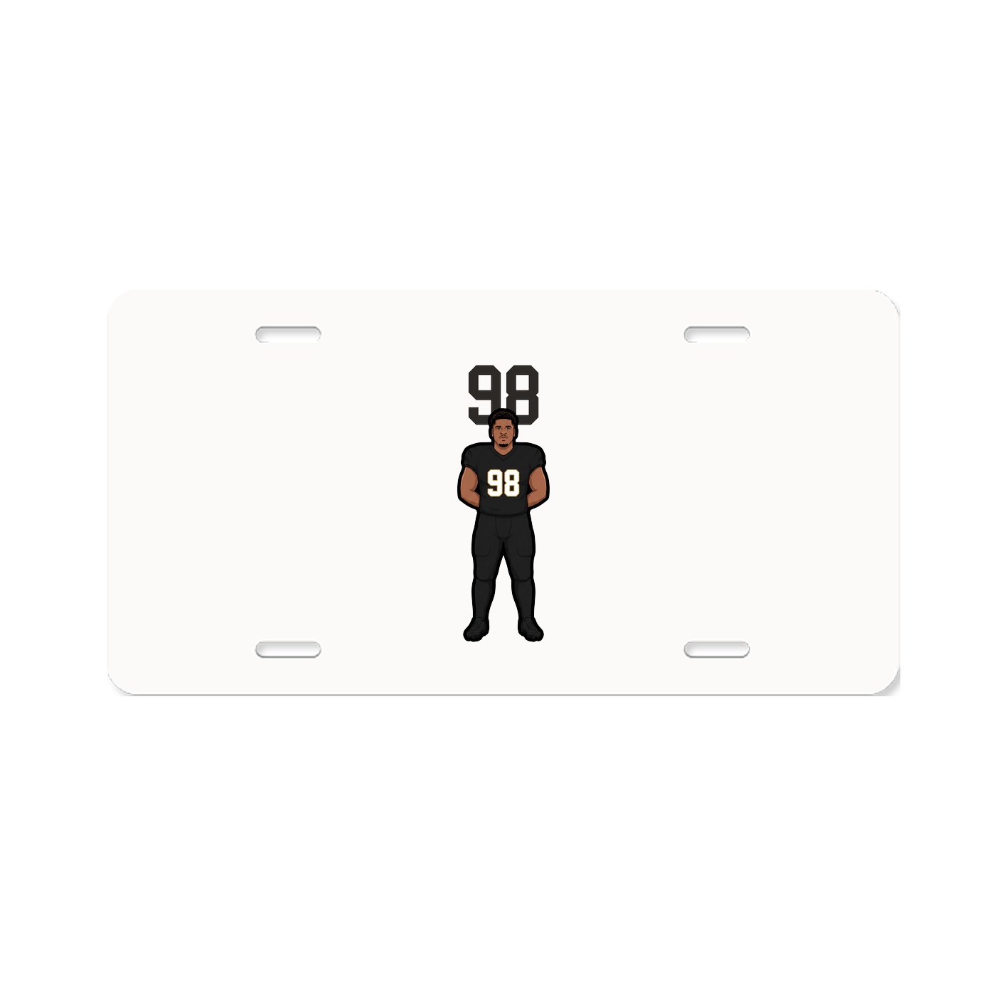 License Plate — Number Top in Classic