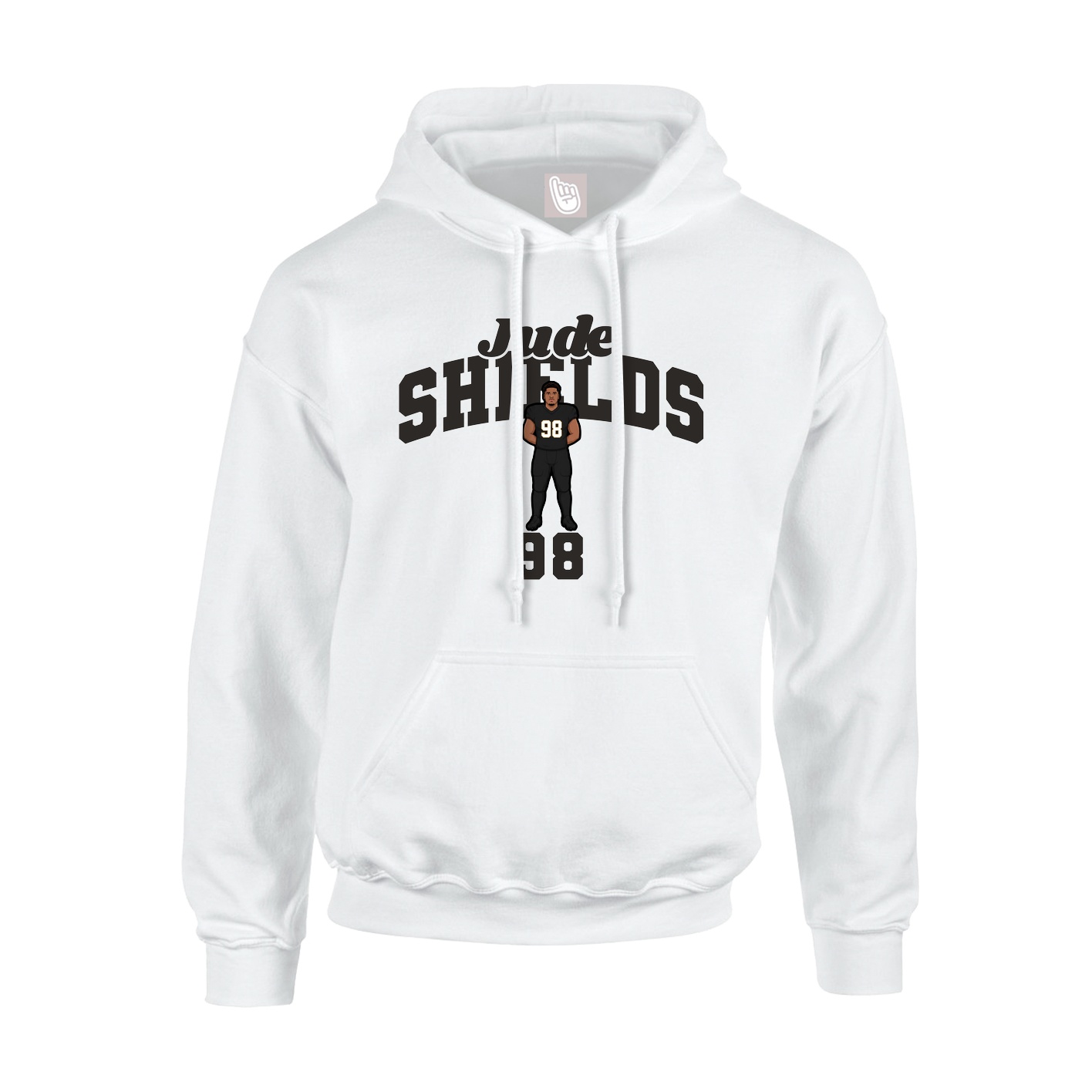 Hoodie — Signature Arch in White
