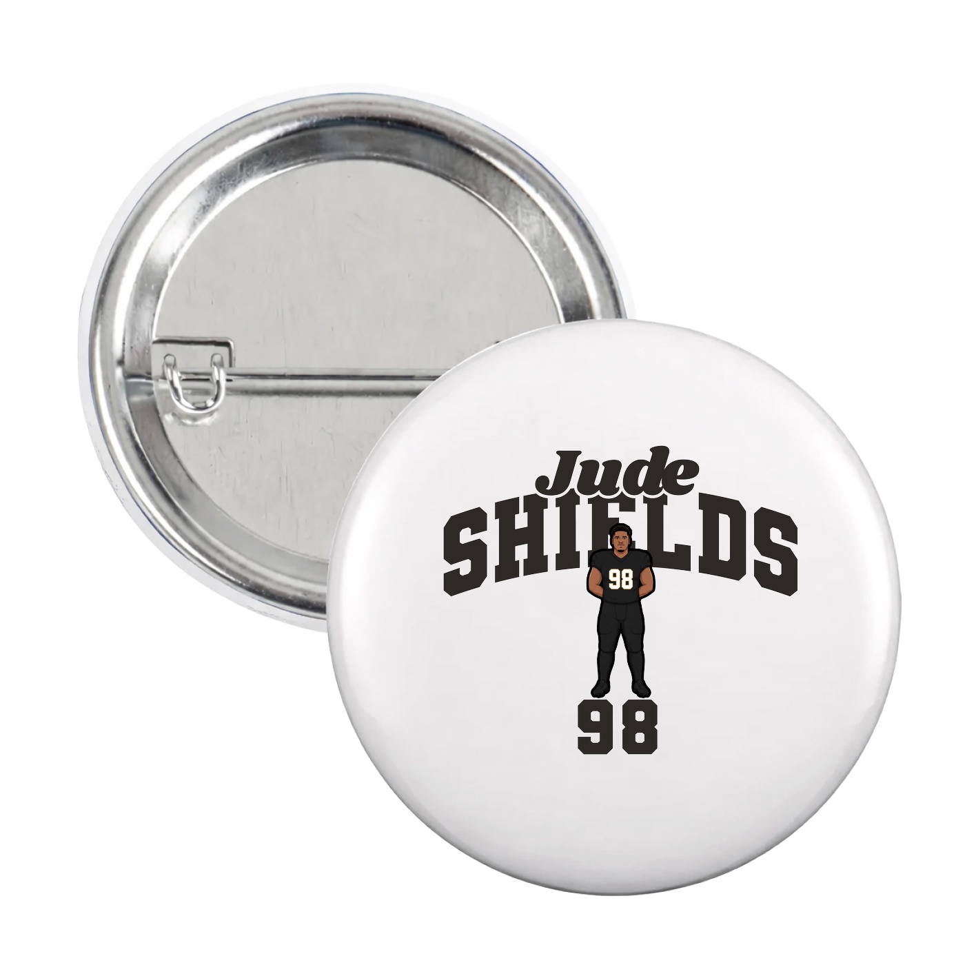 Game Day Button — Signature Arch in White