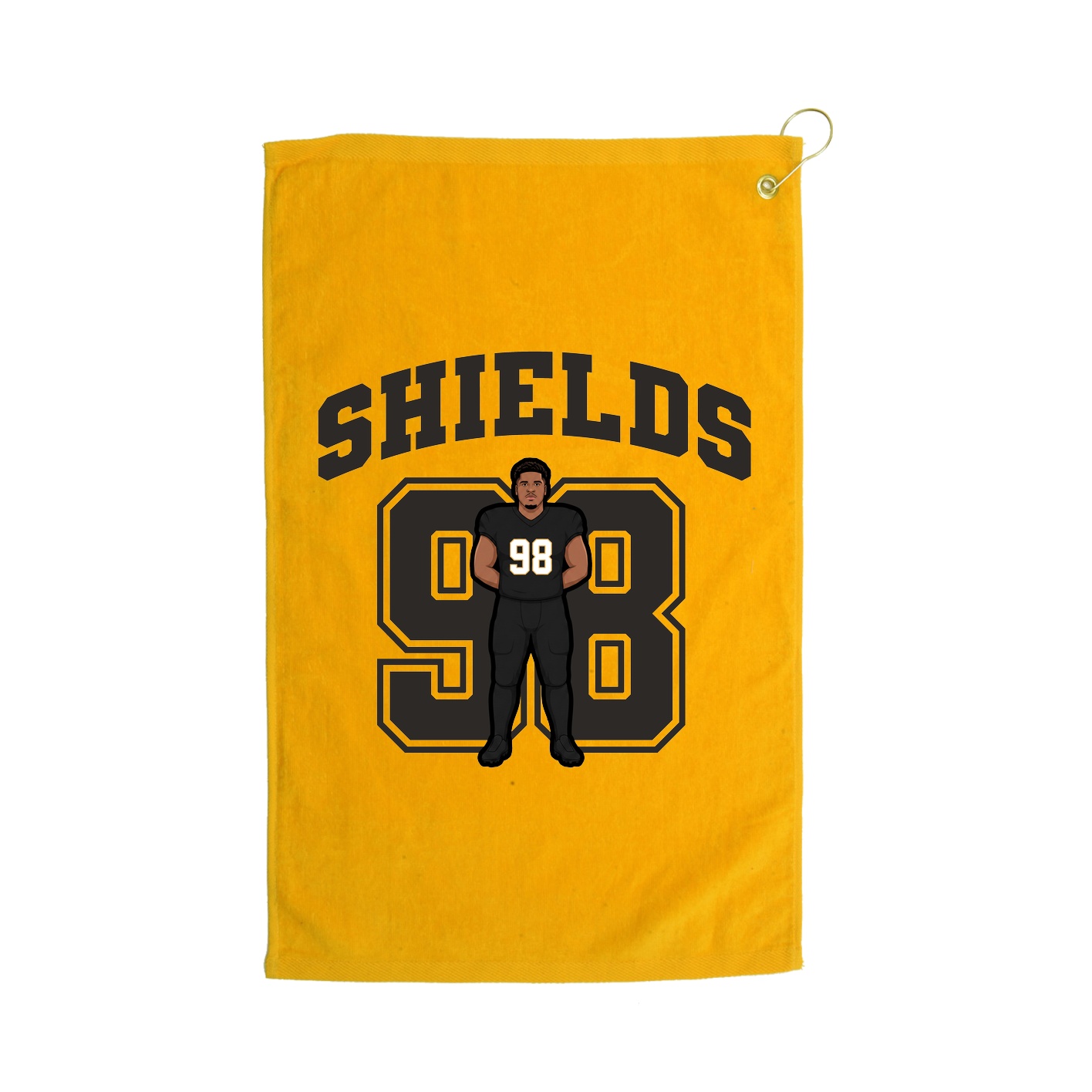 Golf Towel — Number in Gold