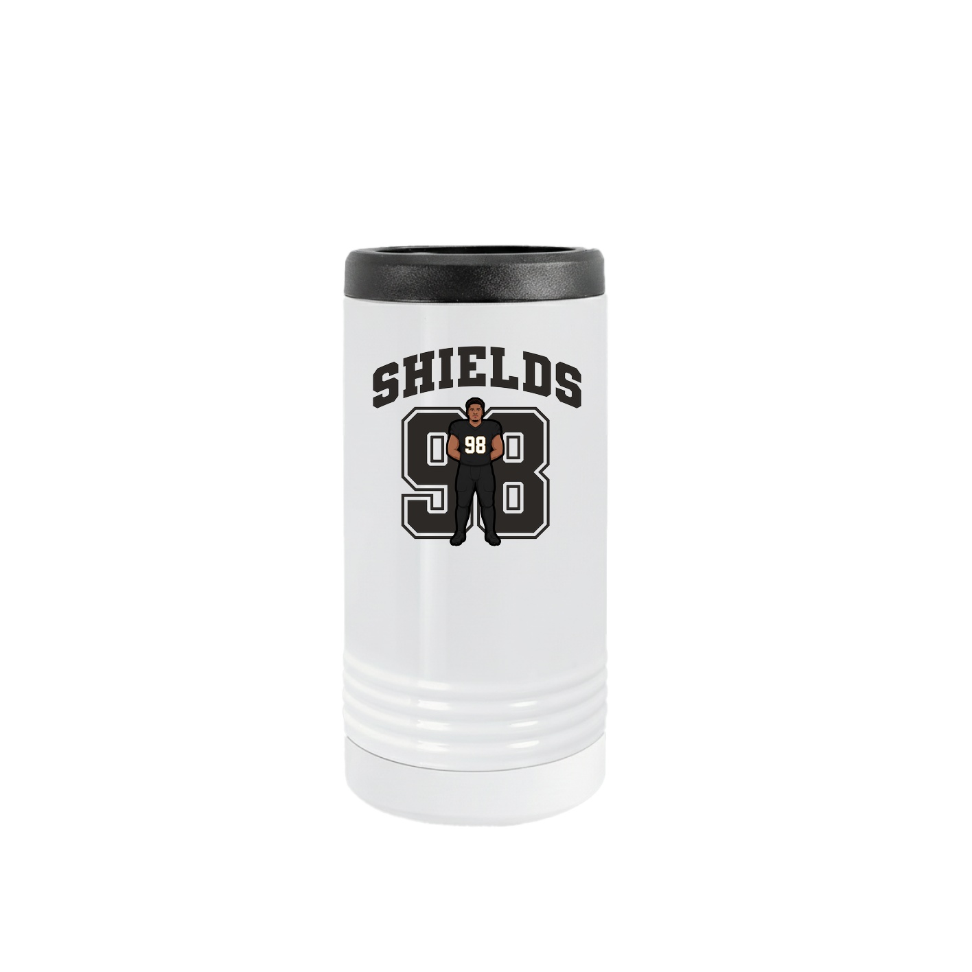 Slim Beverage Holder — Number in White