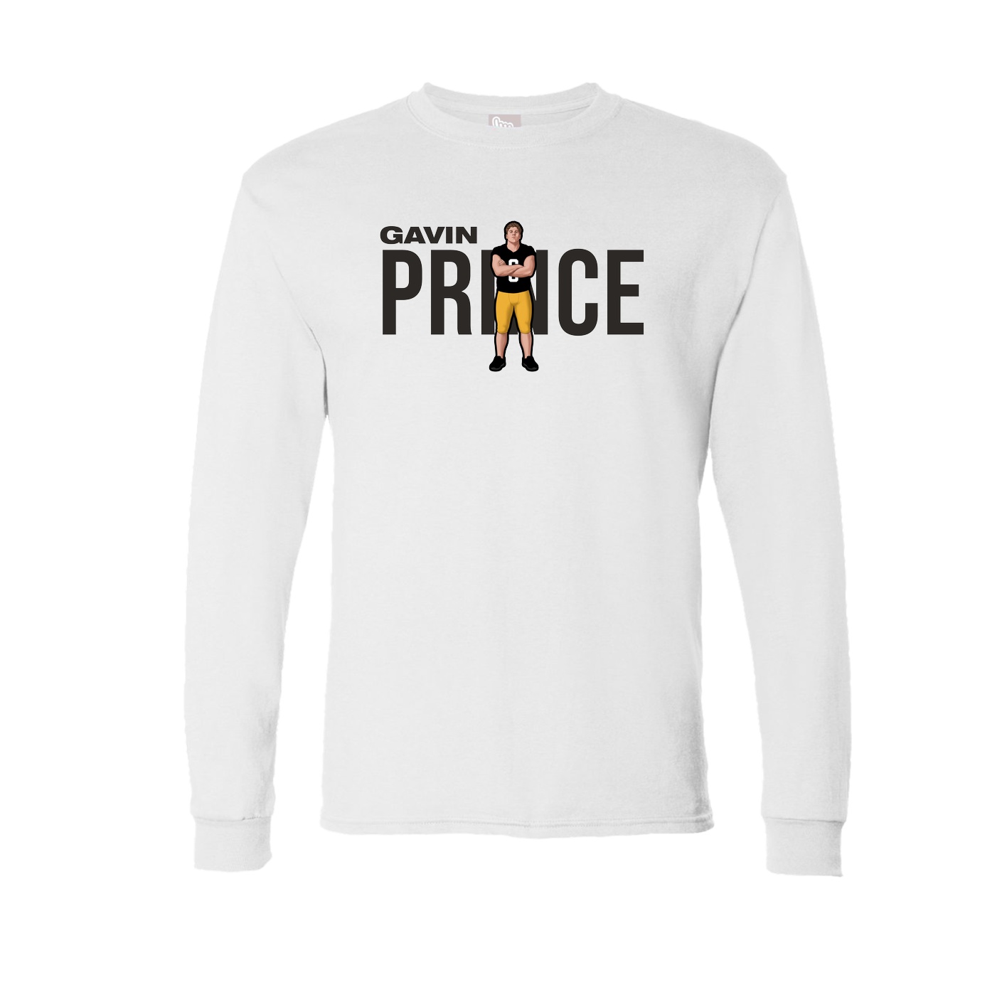 Long Sleeve Tee — Player Name in White