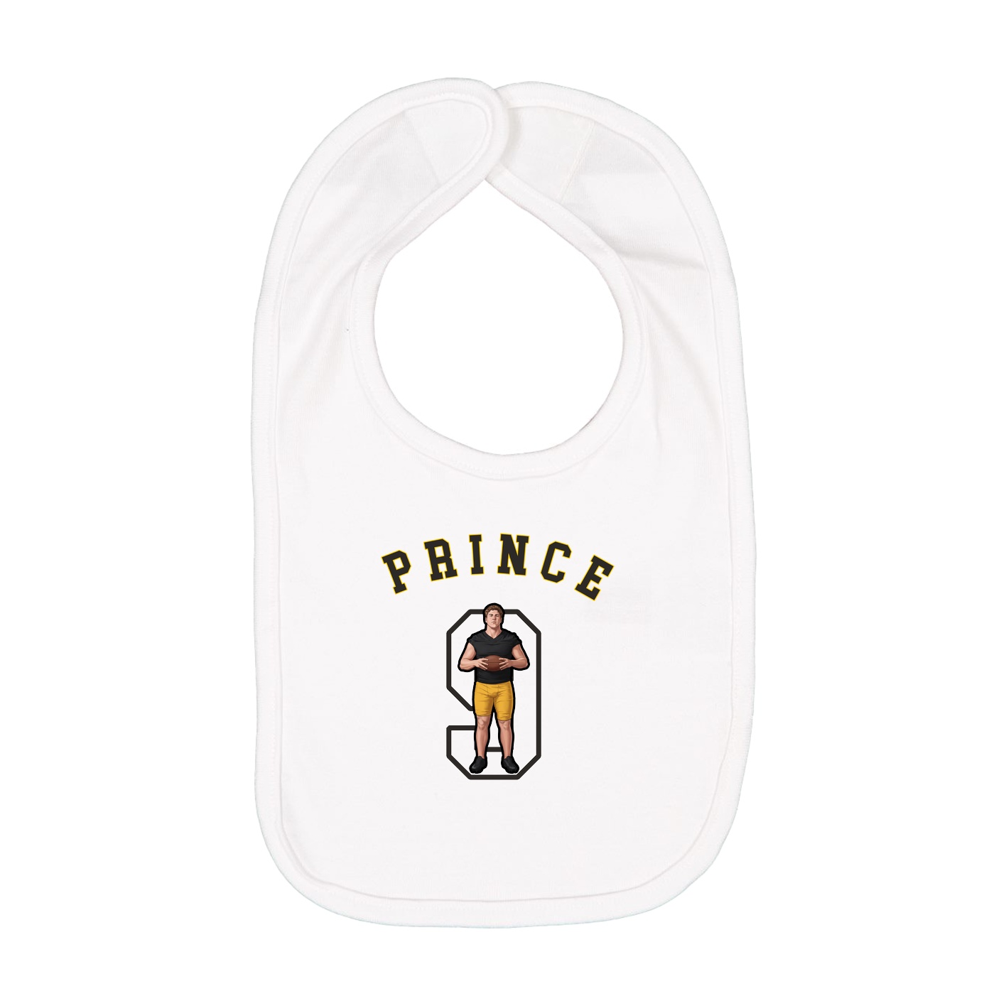 Infant Bib — Shirsey Arch in White