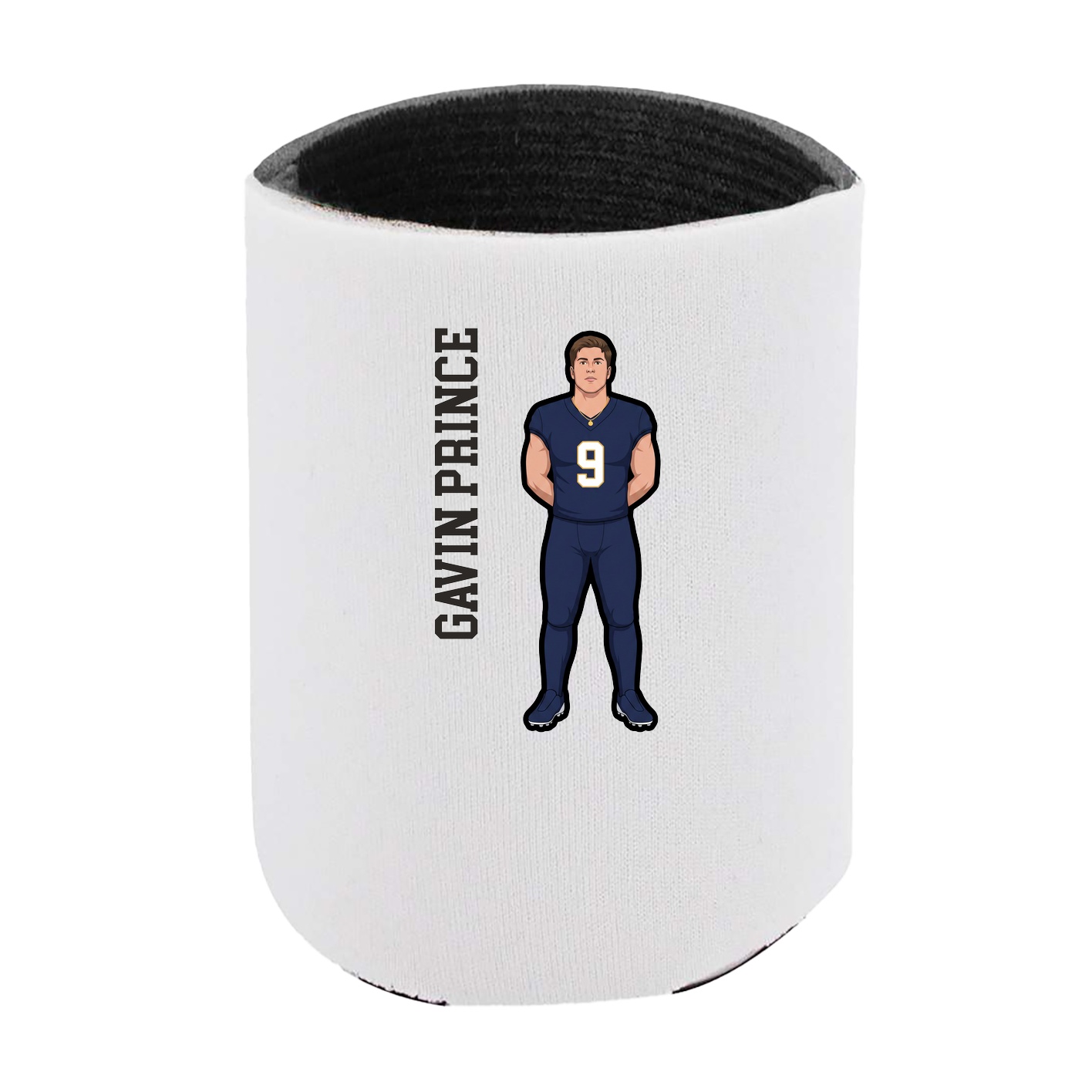 Can Holder — Name Vertical in White