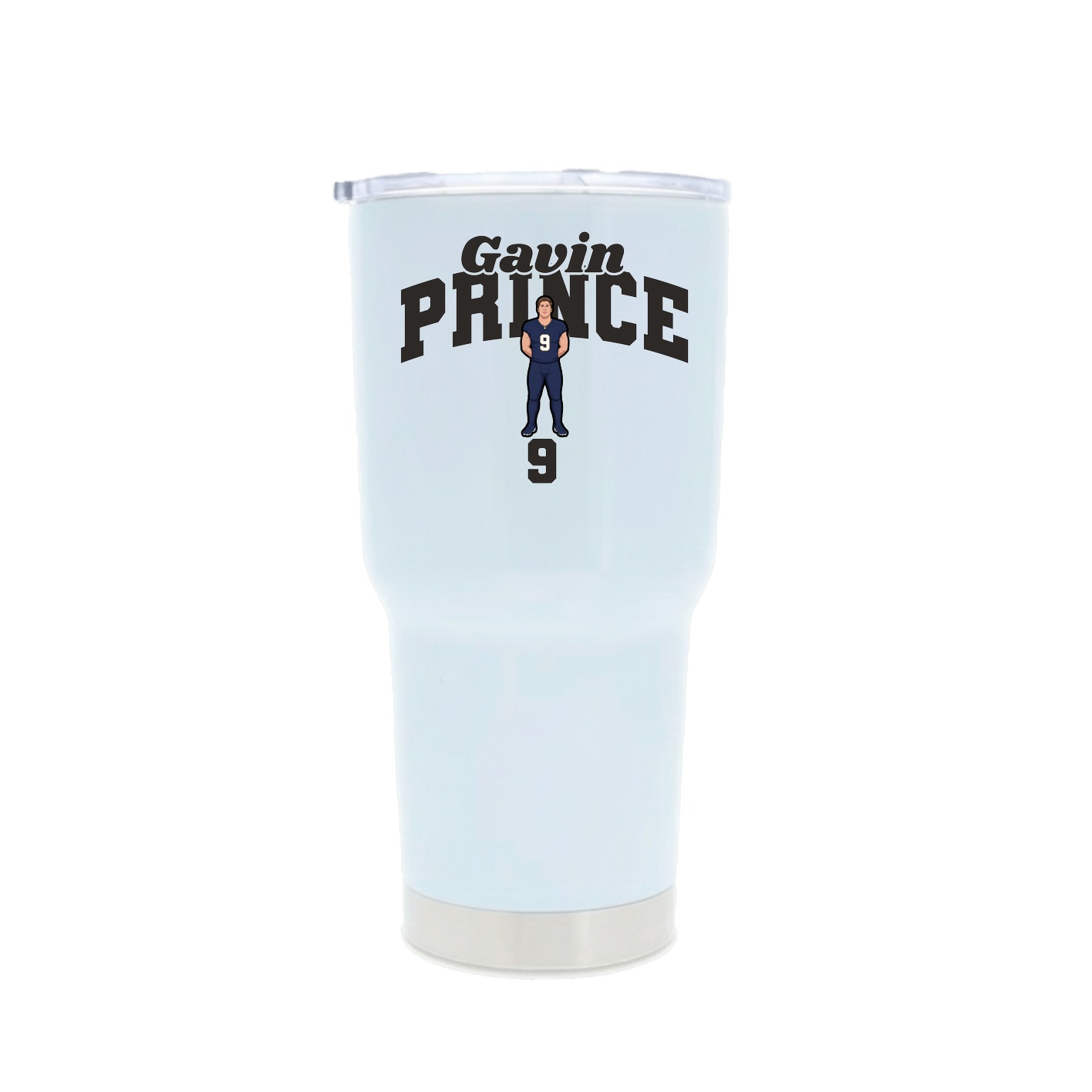 30oz Stainless Steel Tumbler — Signature Arch in White