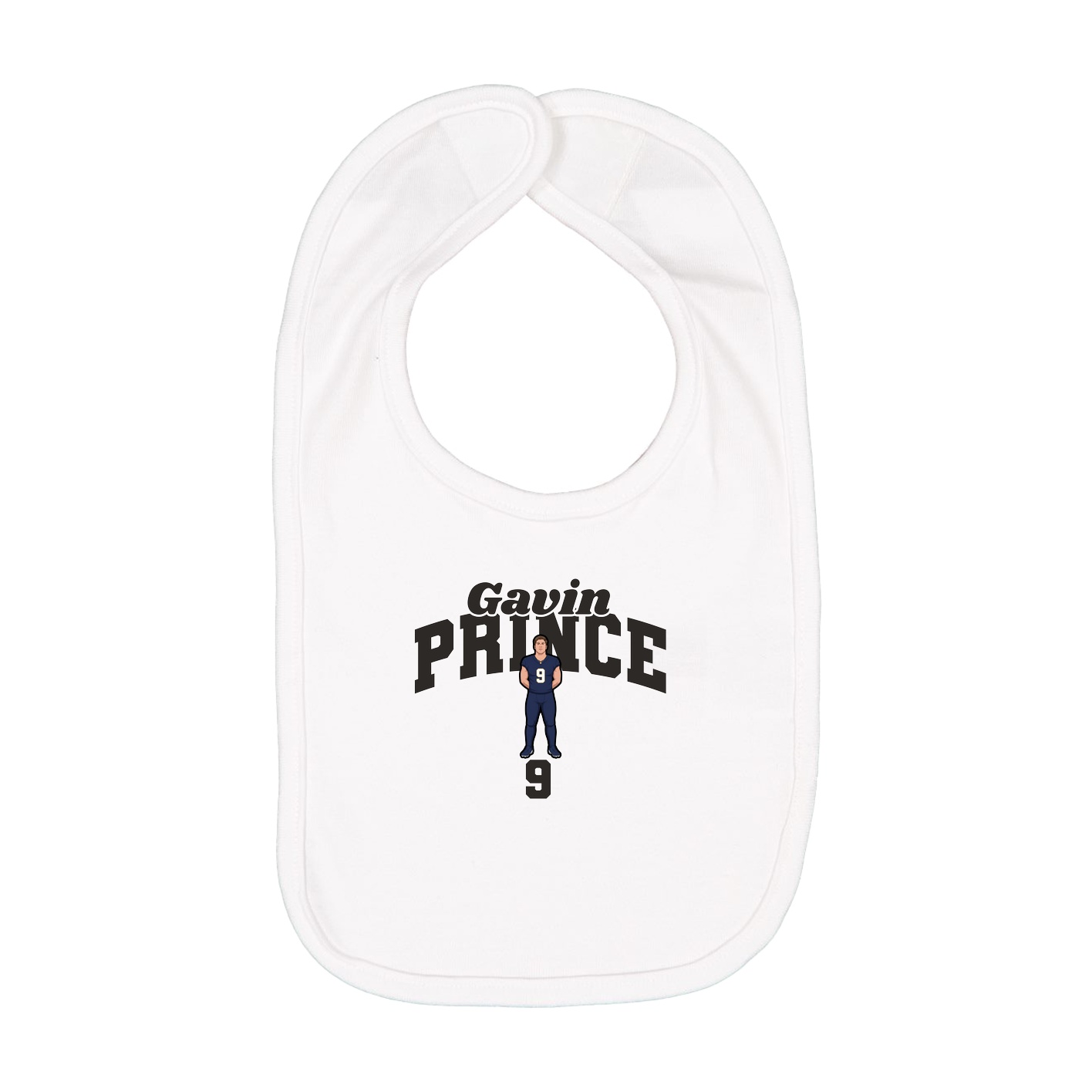 Infant Bib — Signature Arch in White