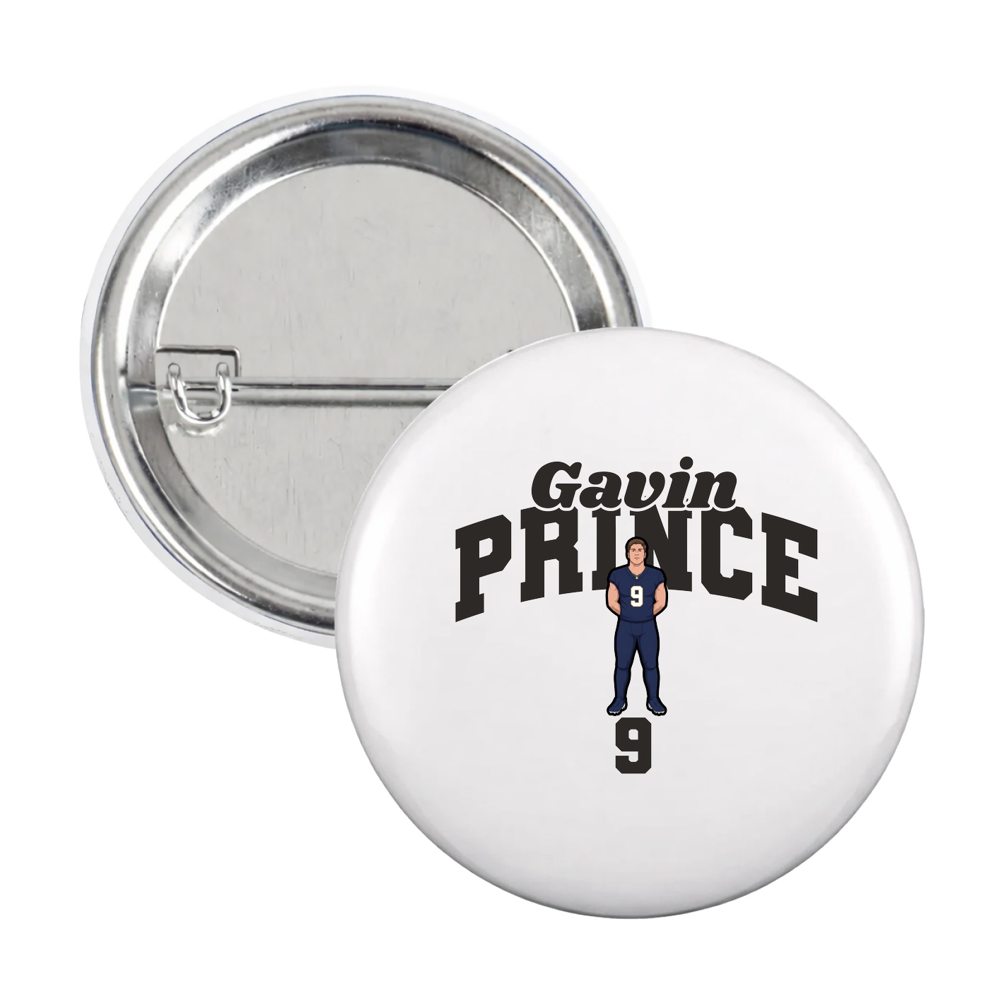 Game Day Button — Signature Arch in White