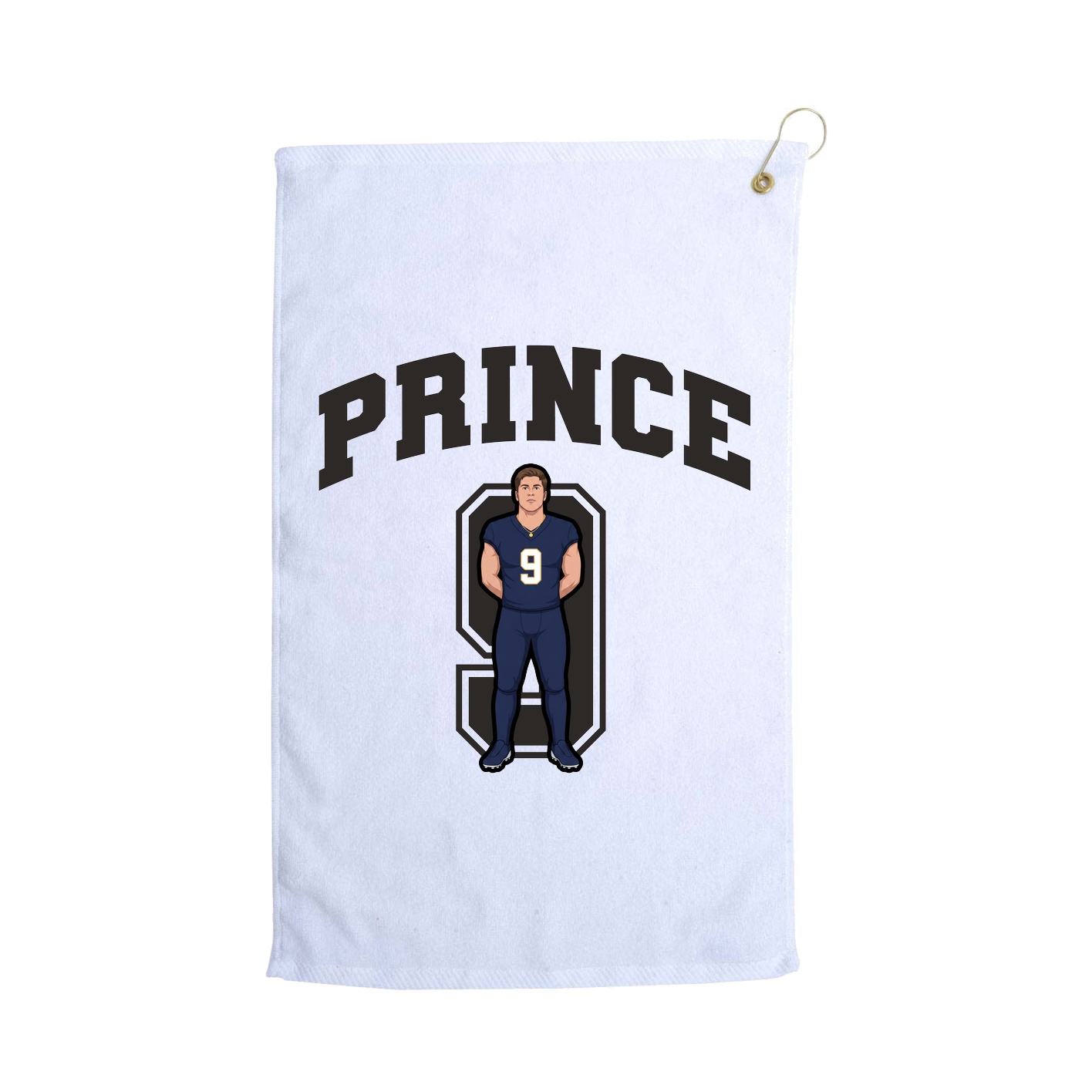 Golf Towel — Number in White