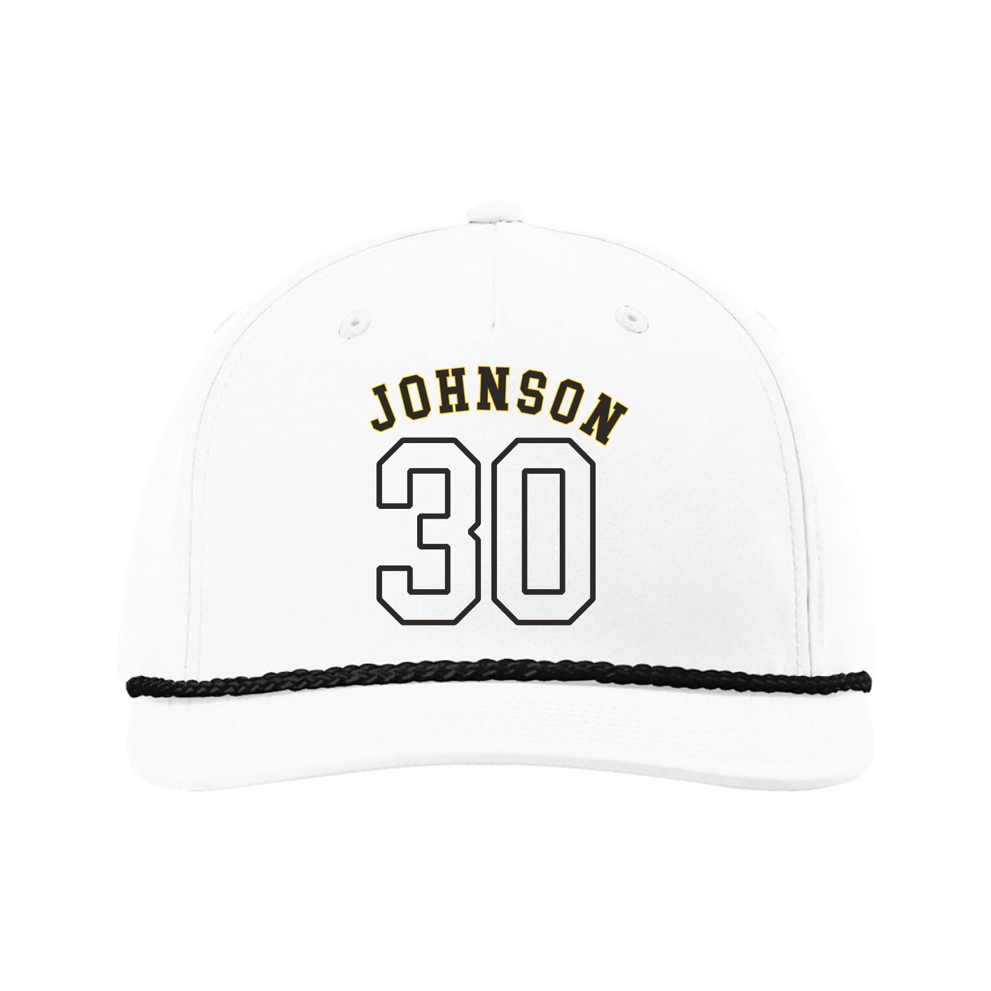 Five-Panel Classic Rope Cap — Shirsey Arch in White