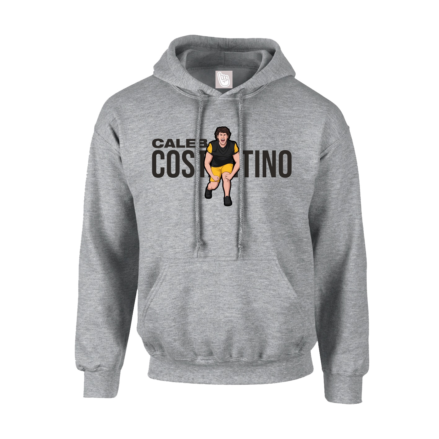 Youth Hoodie — Player Name in Grey
