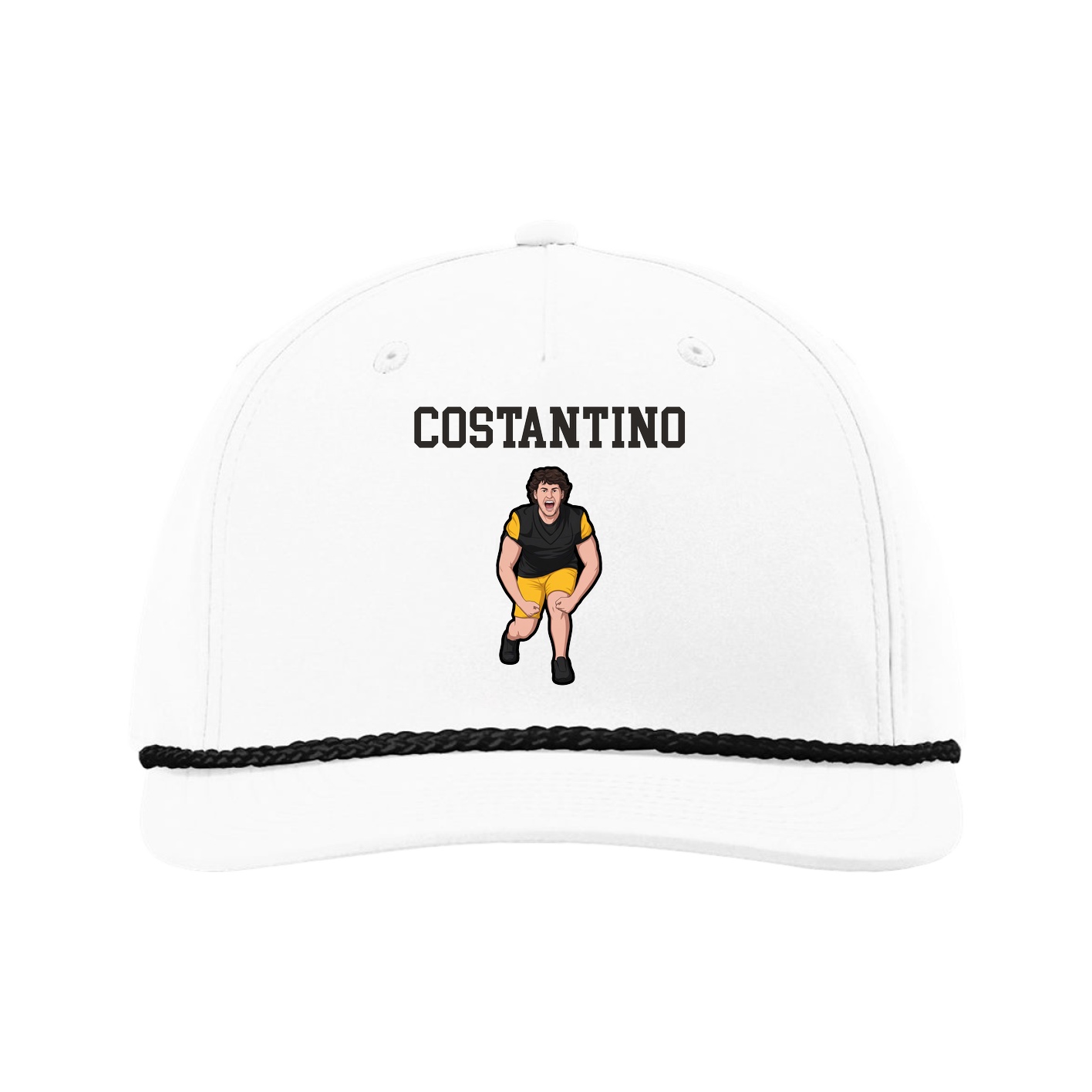 Five-Panel Classic Rope Cap — Shirsey in White