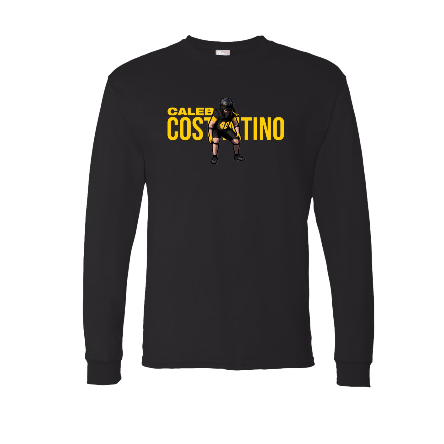 Long Sleeve Tee — Player Name in Black