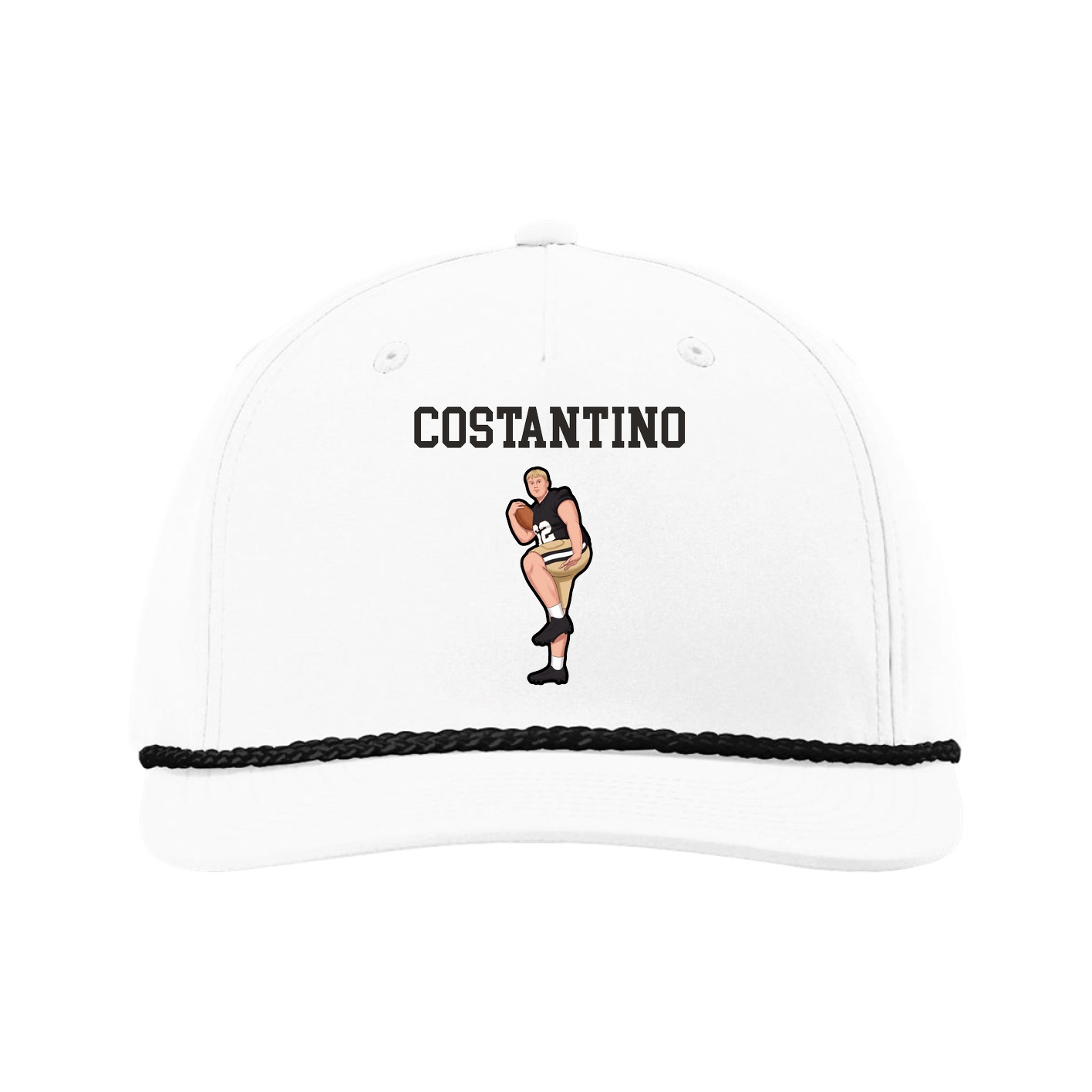 Five-Panel Classic Rope Cap — Shirsey in White