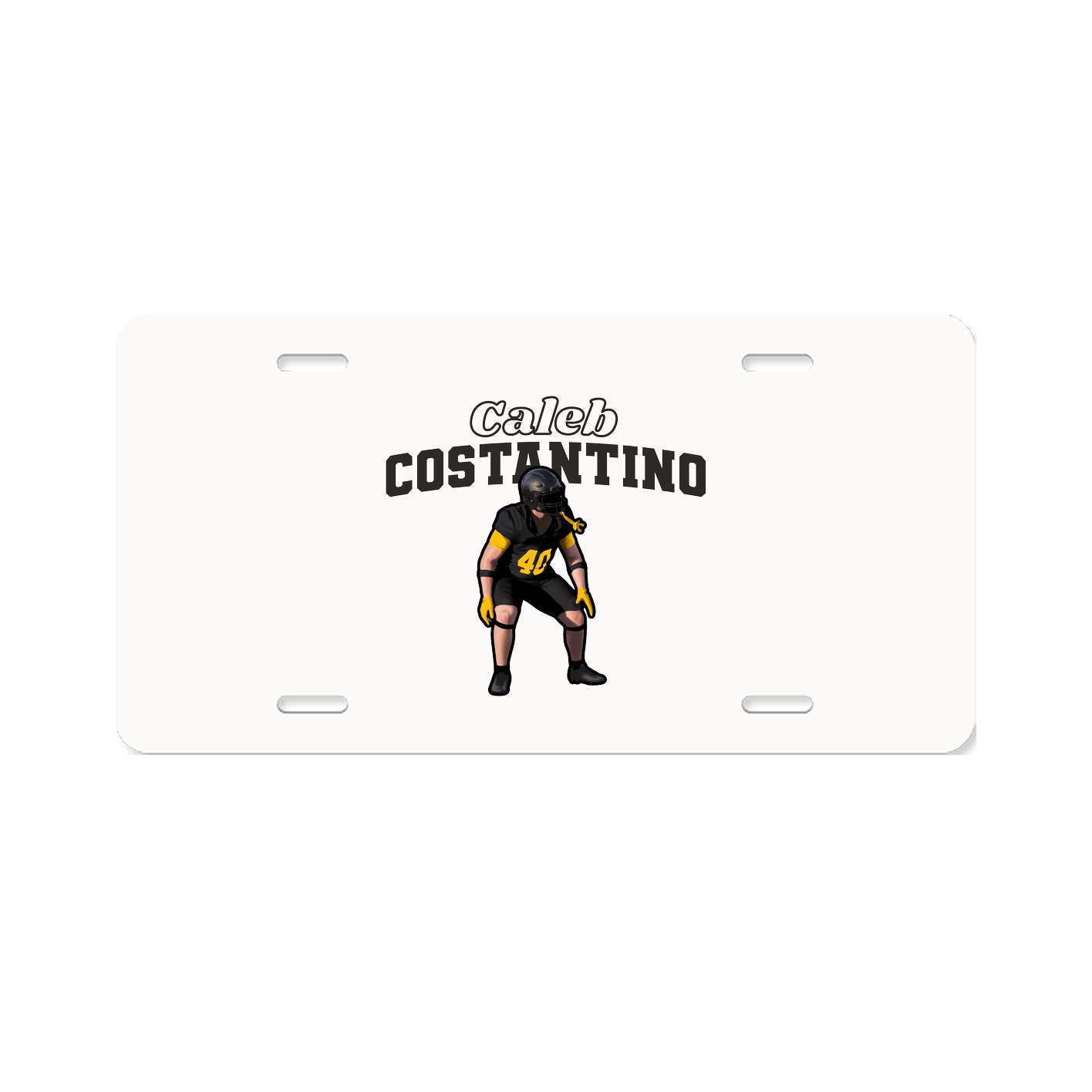 License Plate — Name Arch in Classic