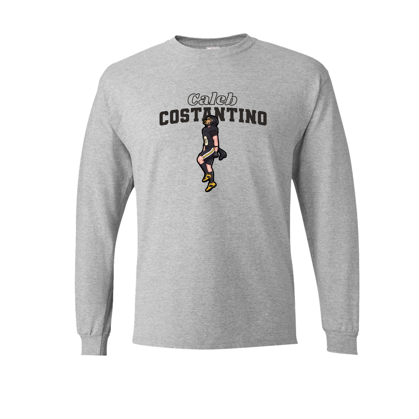 Long Sleeve Tee — Name Arch in Grey