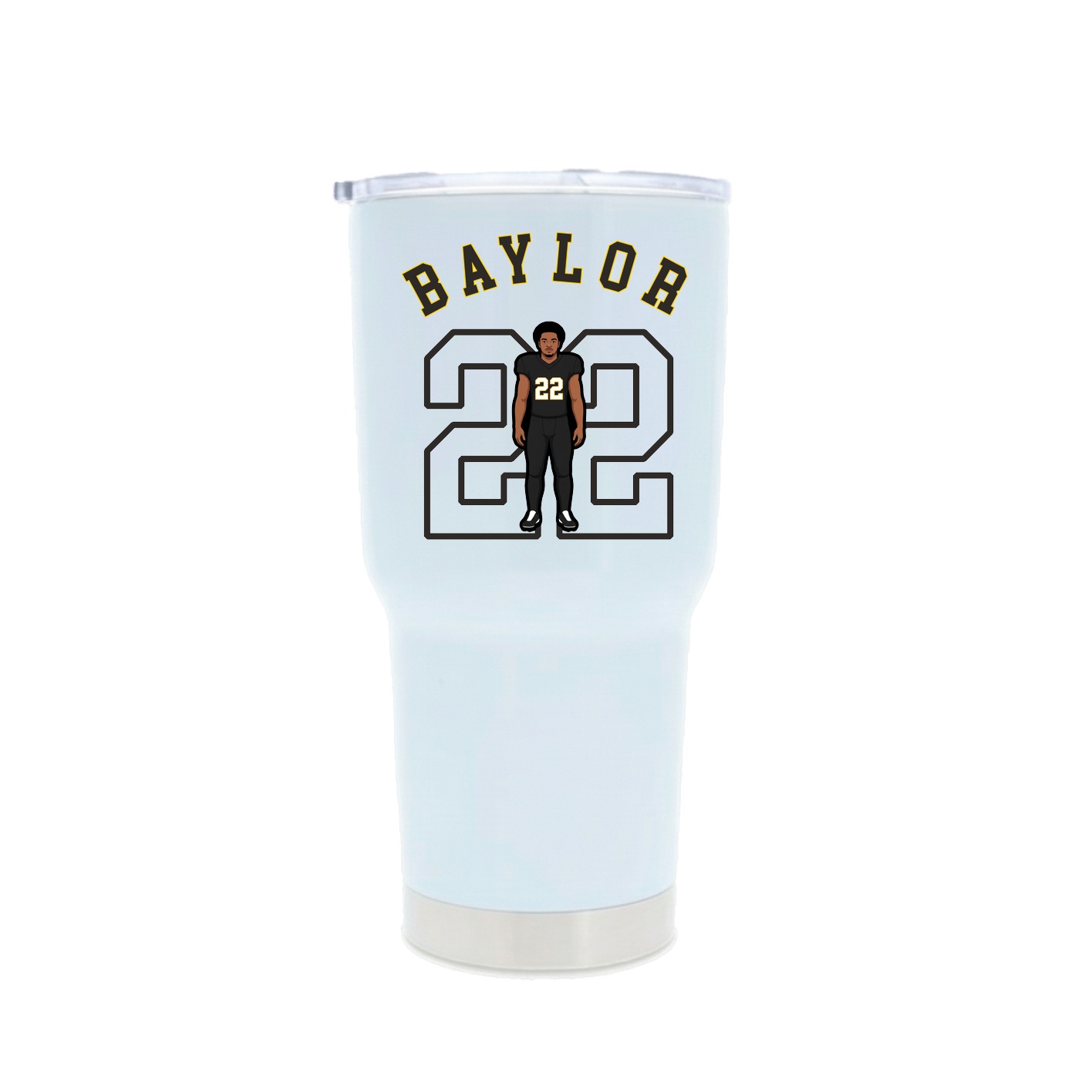 30oz Stainless Steel Tumbler — Shirsey Arch in White