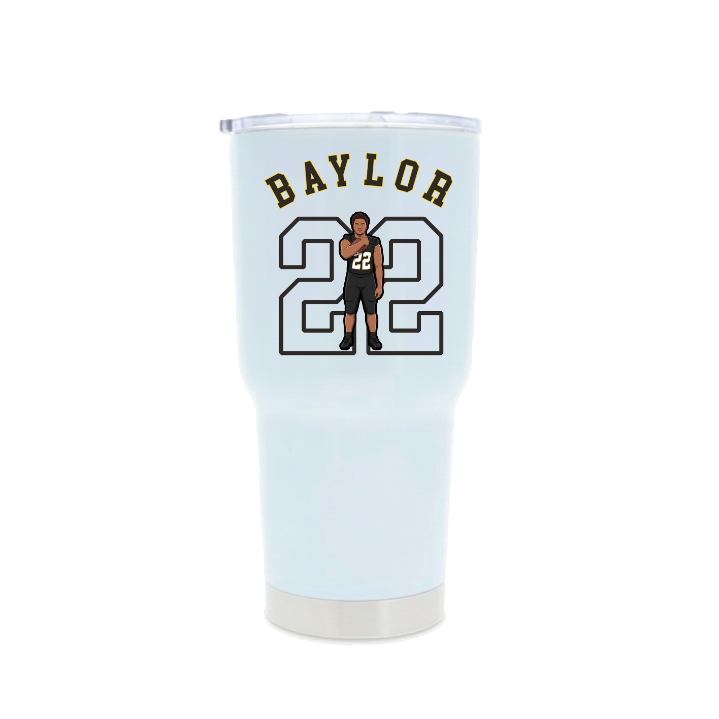 30oz Stainless Steel Tumbler — Shirsey Arch in White