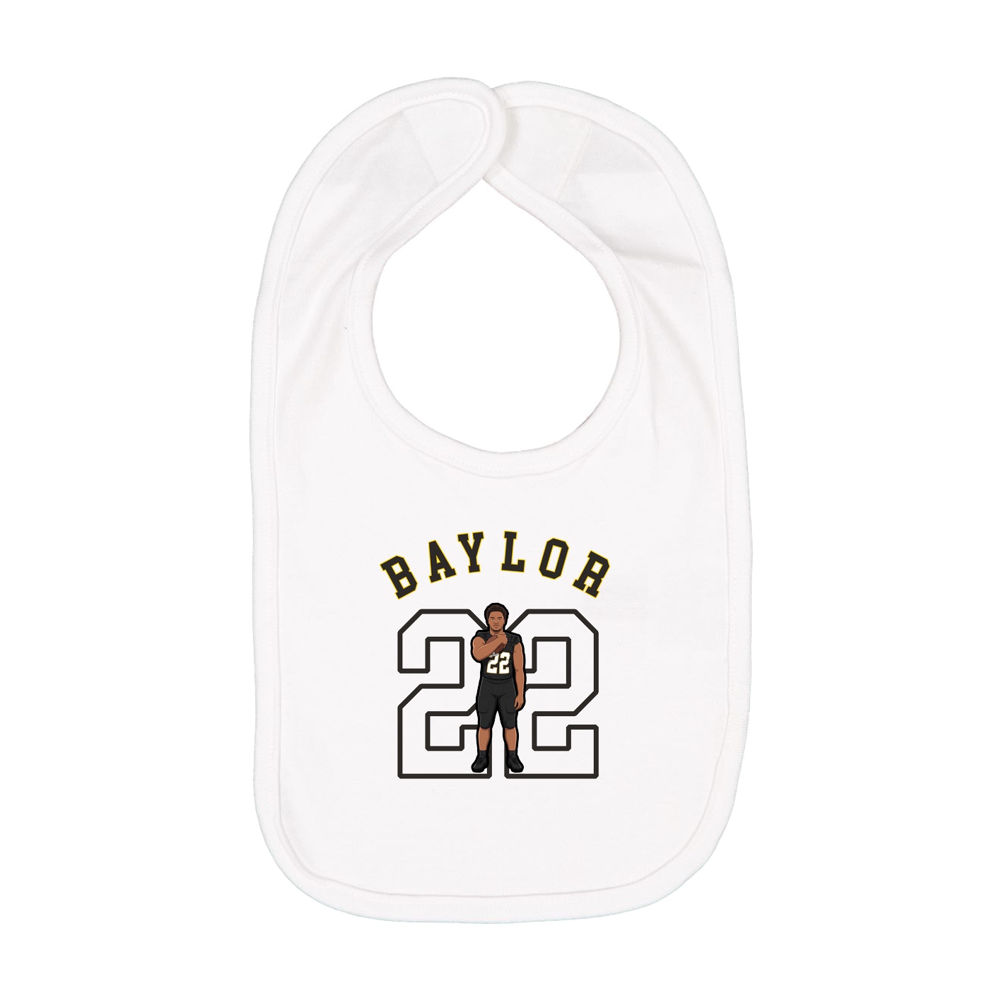 Infant Bib — Shirsey Arch in White