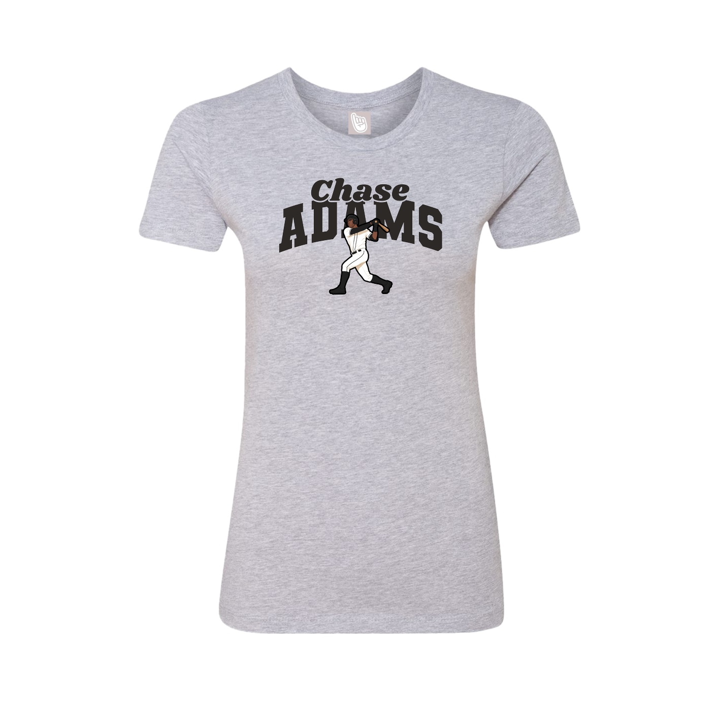 Fitted Women's Tee — Signature Arch in Grey