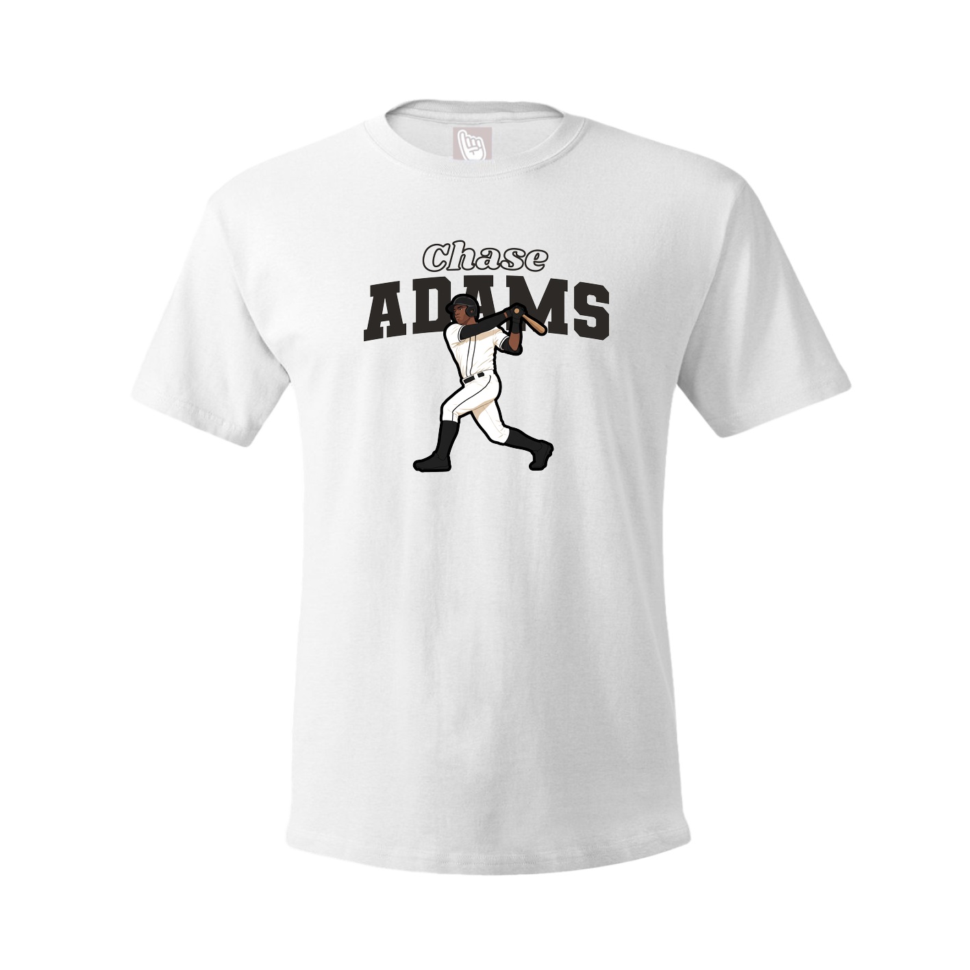 Youth Tee — Name Arch in White