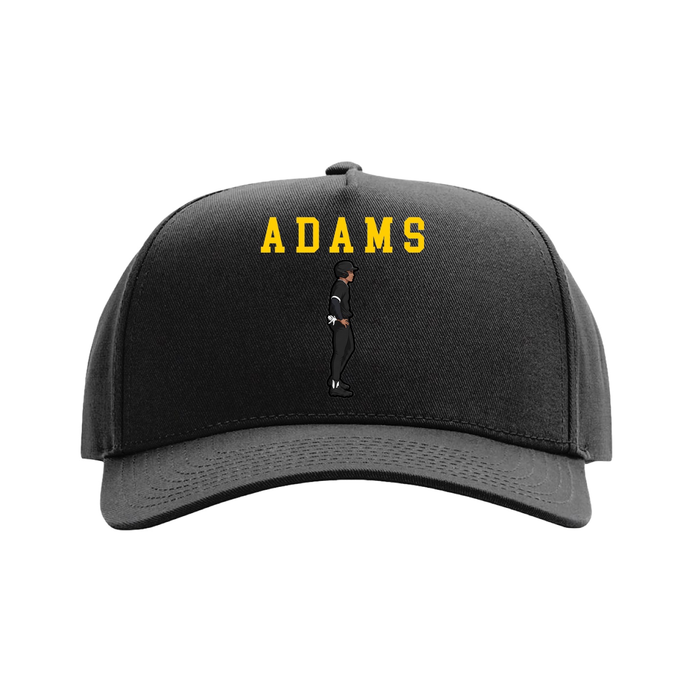 Full Fabric Five-Panel Champ Cap — Shirsey in Black