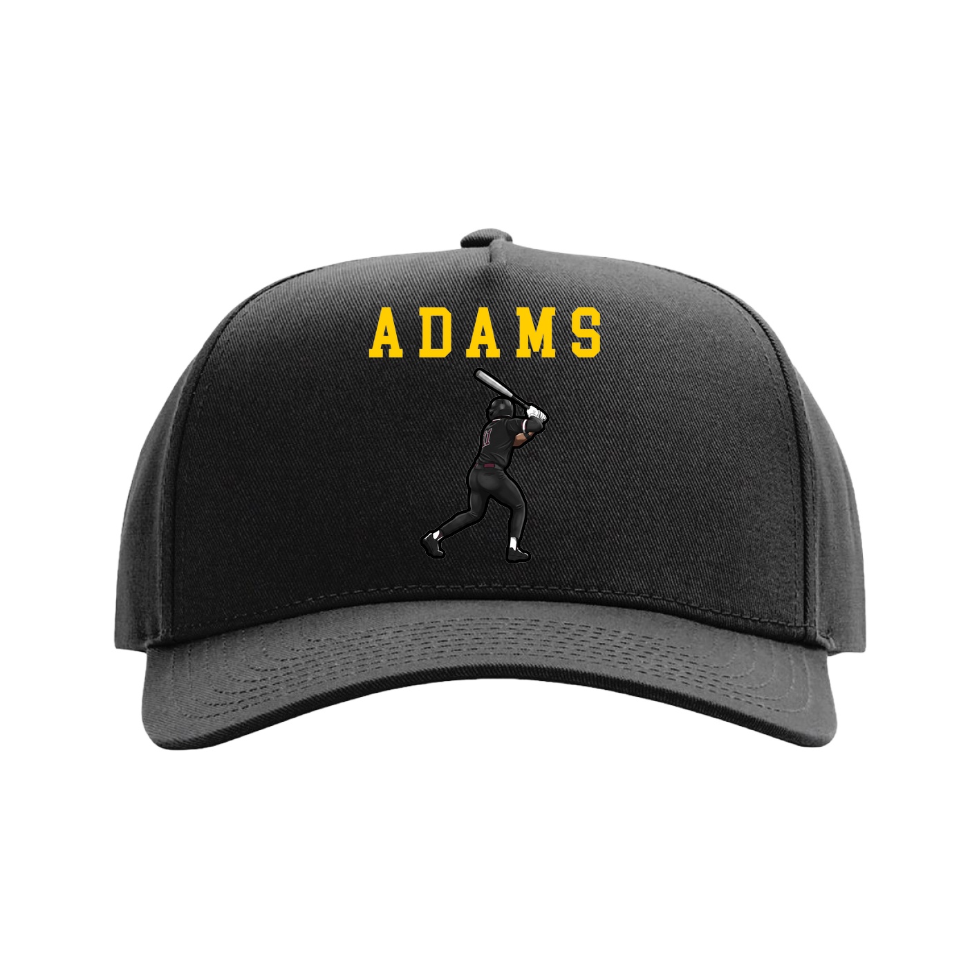 Full Fabric Five-Panel Champ Cap — Shirsey in Black