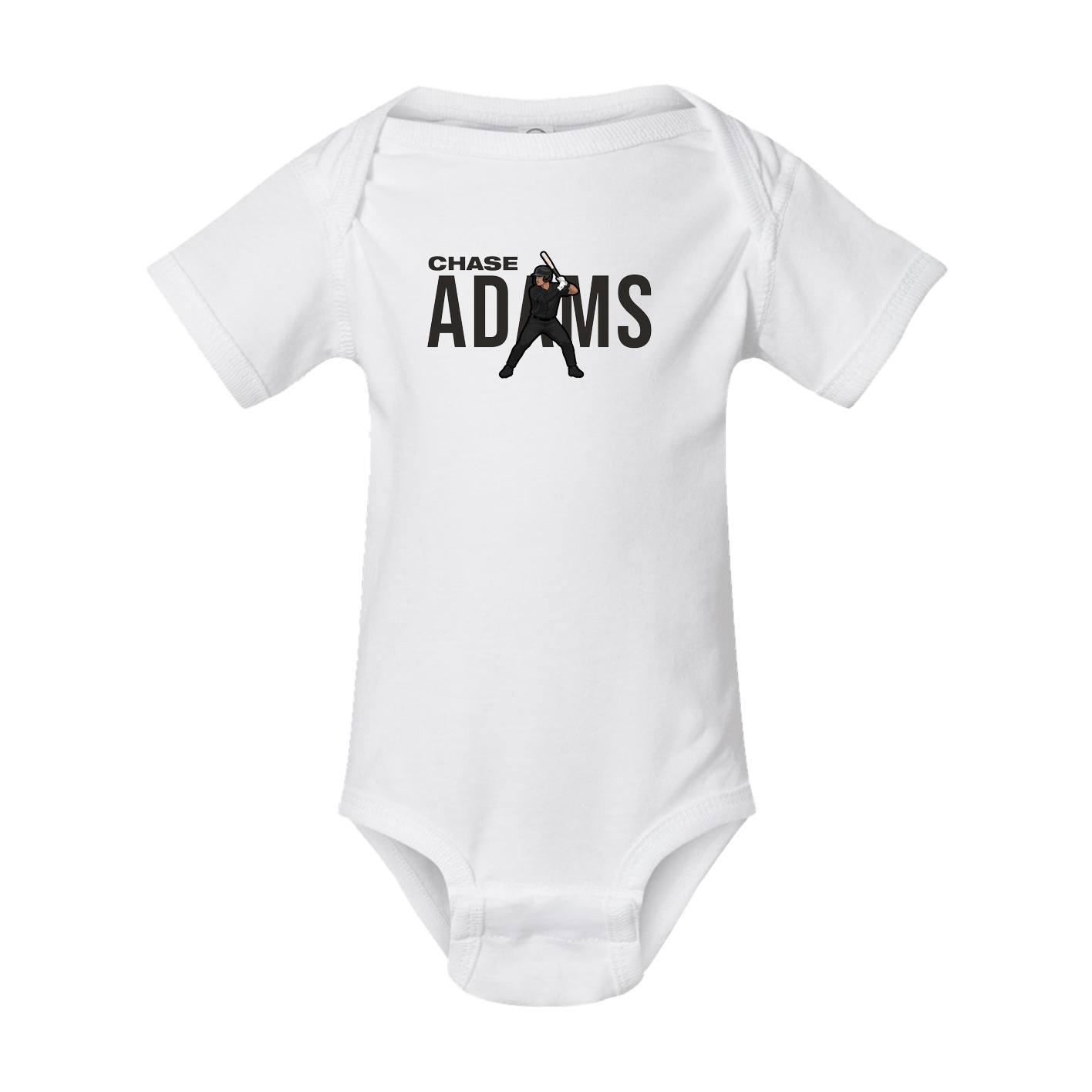 Baby Onesie — Player Name in White