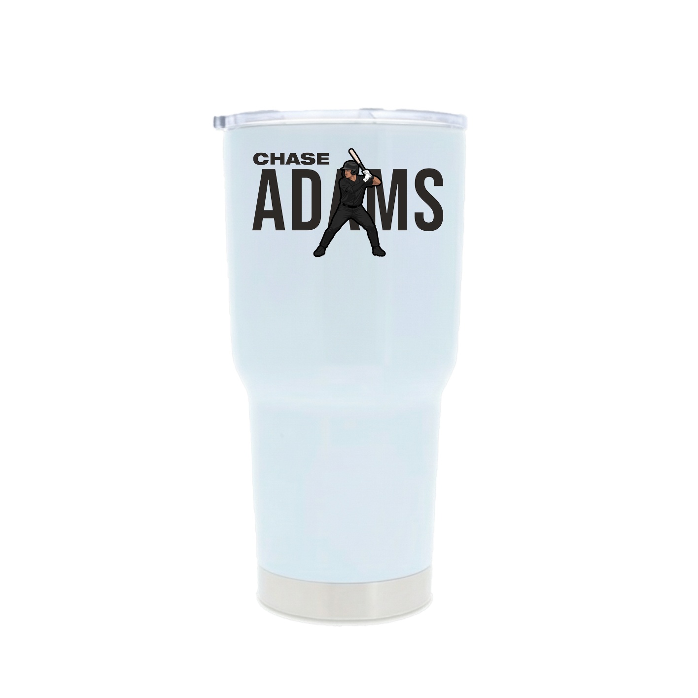 30oz Stainless Steel Tumbler — Player Name in White