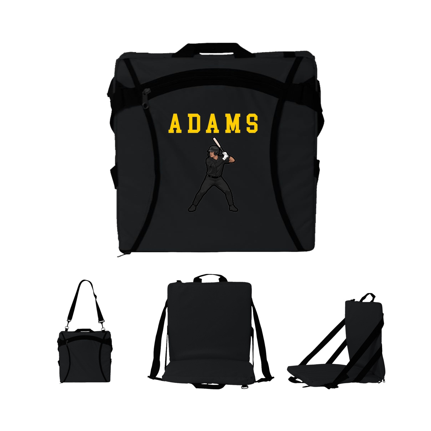 Folding Stadium Seat — Shirsey in Black