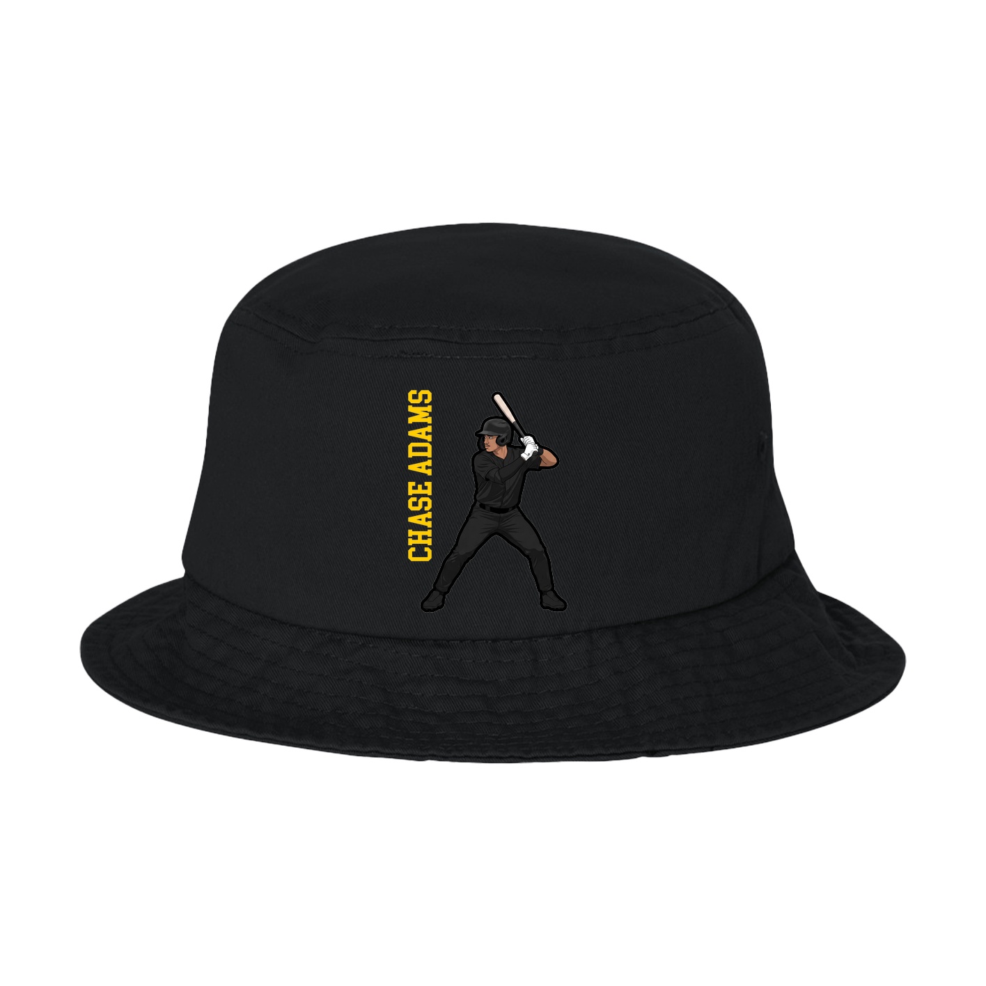Bucket Cap — Name Vertical in Black
