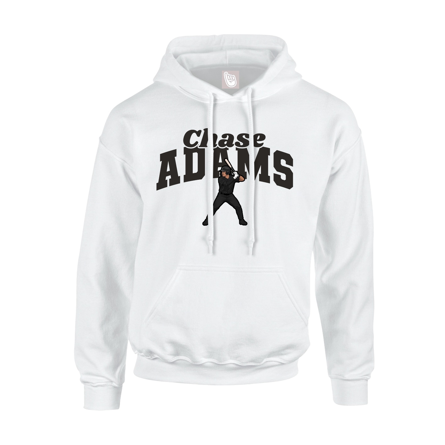 Youth Hoodie — Signature Arch in White