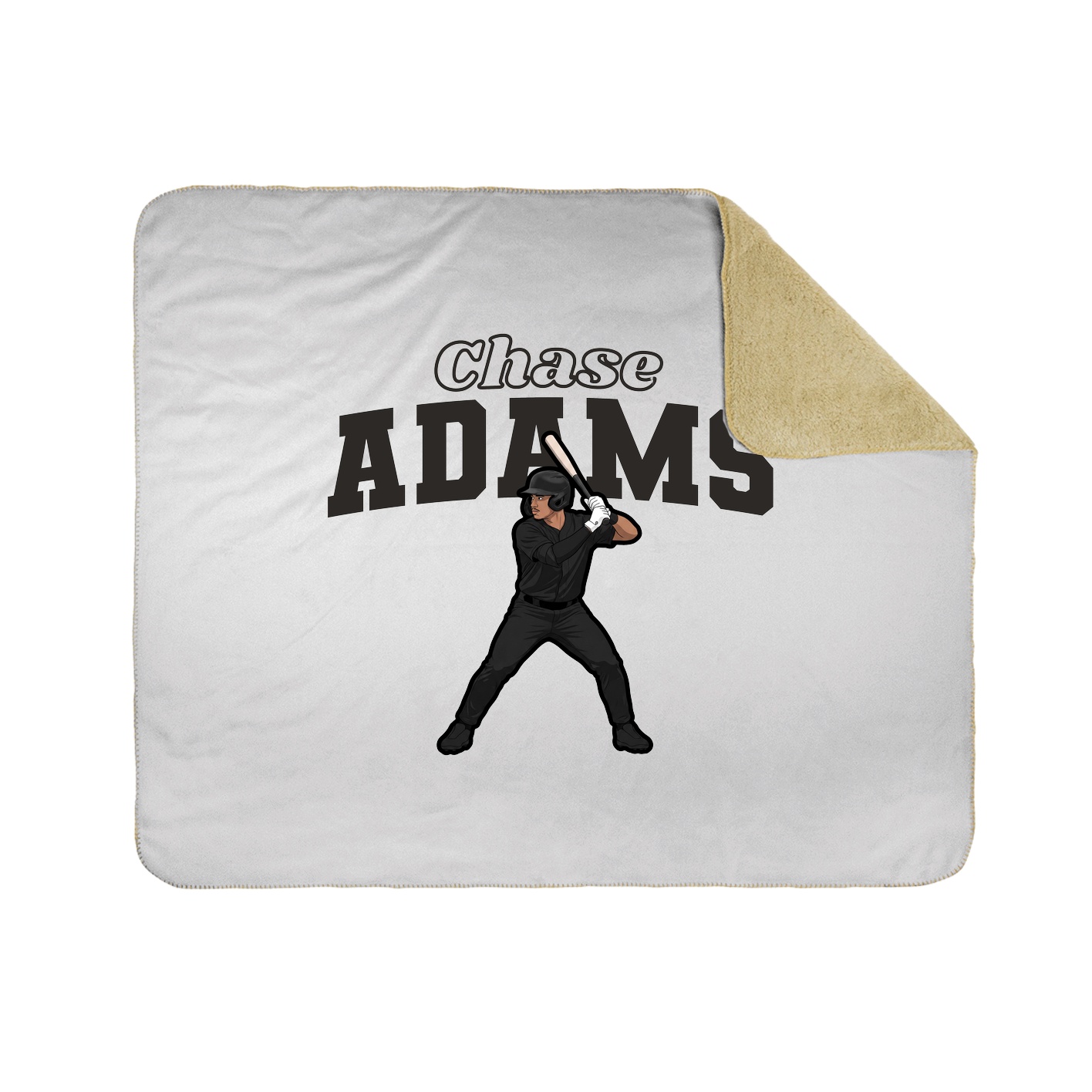 Throw Blanket — Name Arch in White