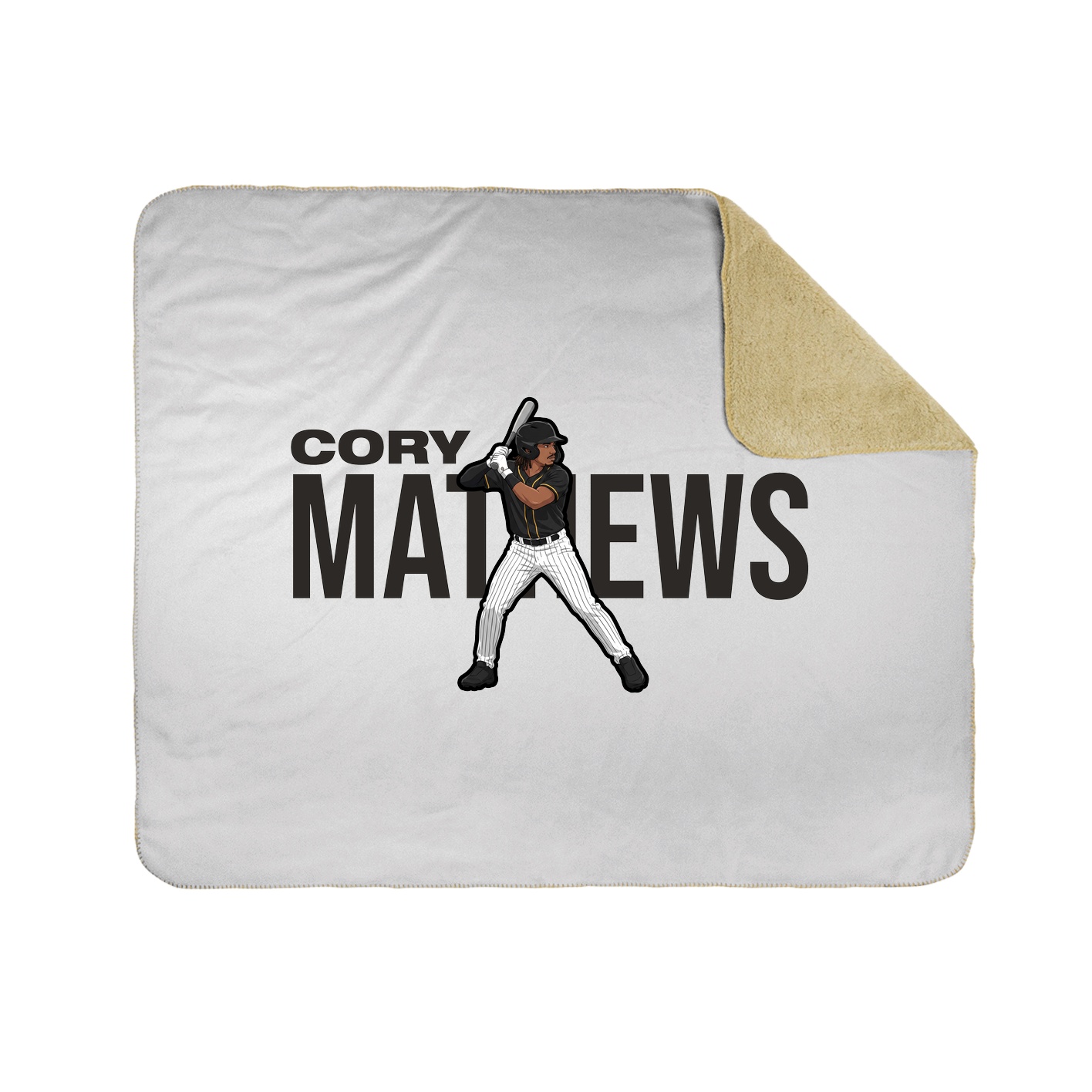 Throw Blanket — Player Name in White