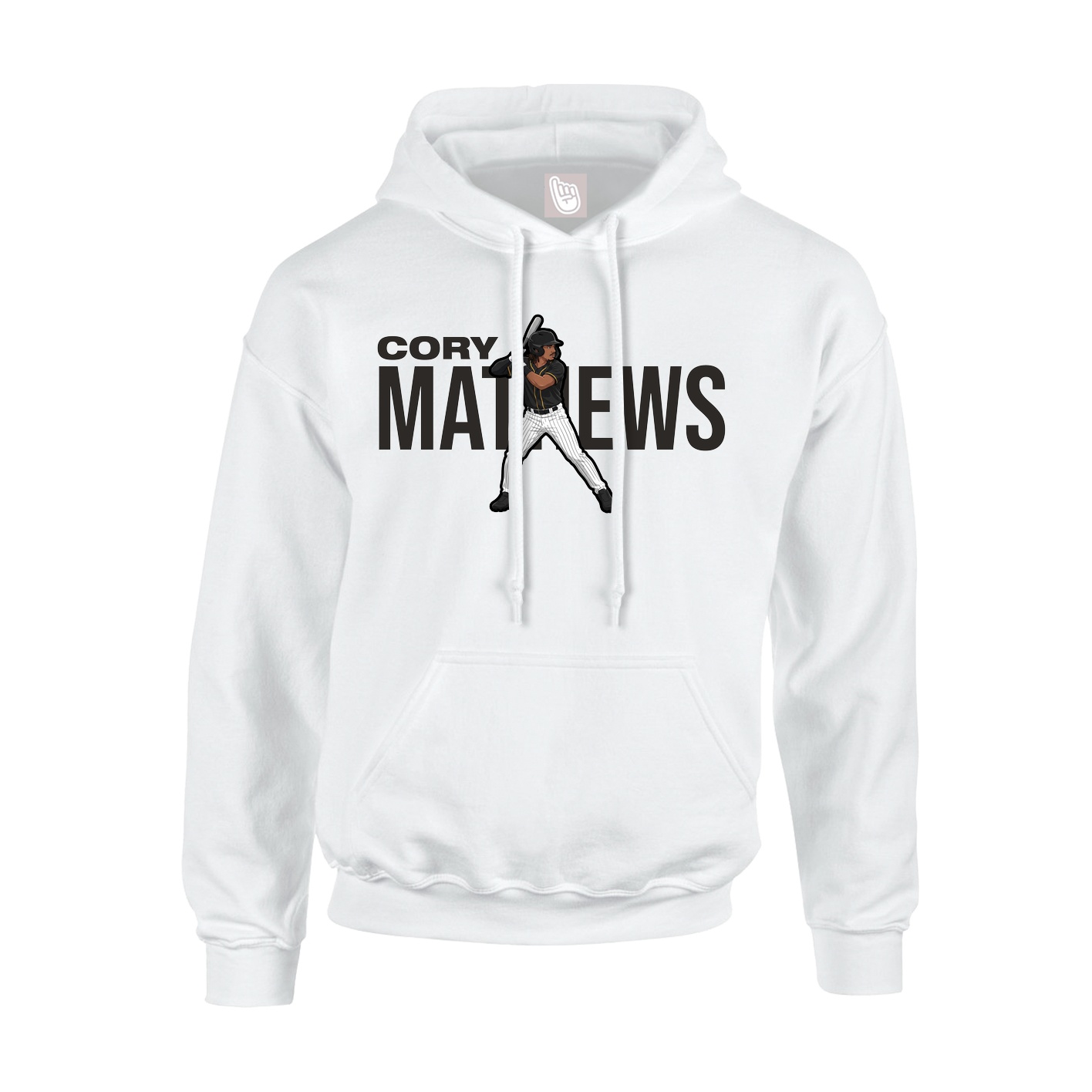 Youth Hoodie — Player Name in White
