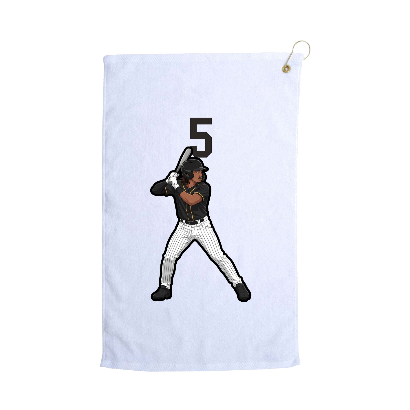 Golf Towel — Number Top in White