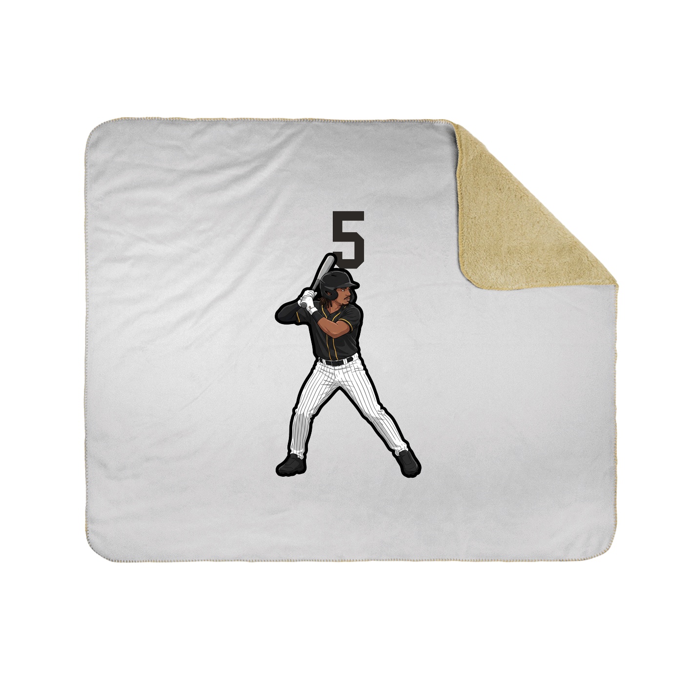 Throw Blanket — Number Top in White