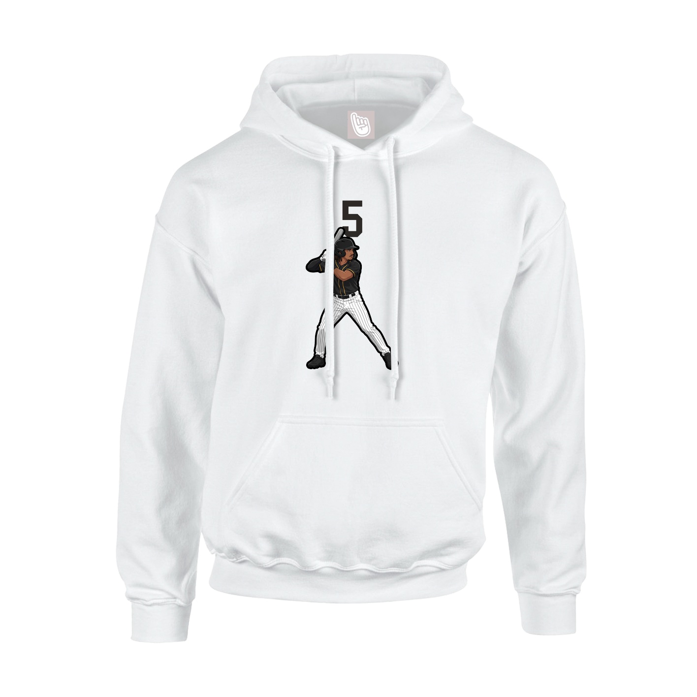 Hoodie — Number Top in White