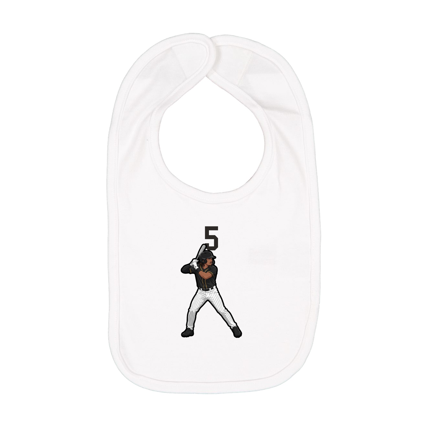 Infant Bib — Number Top in White