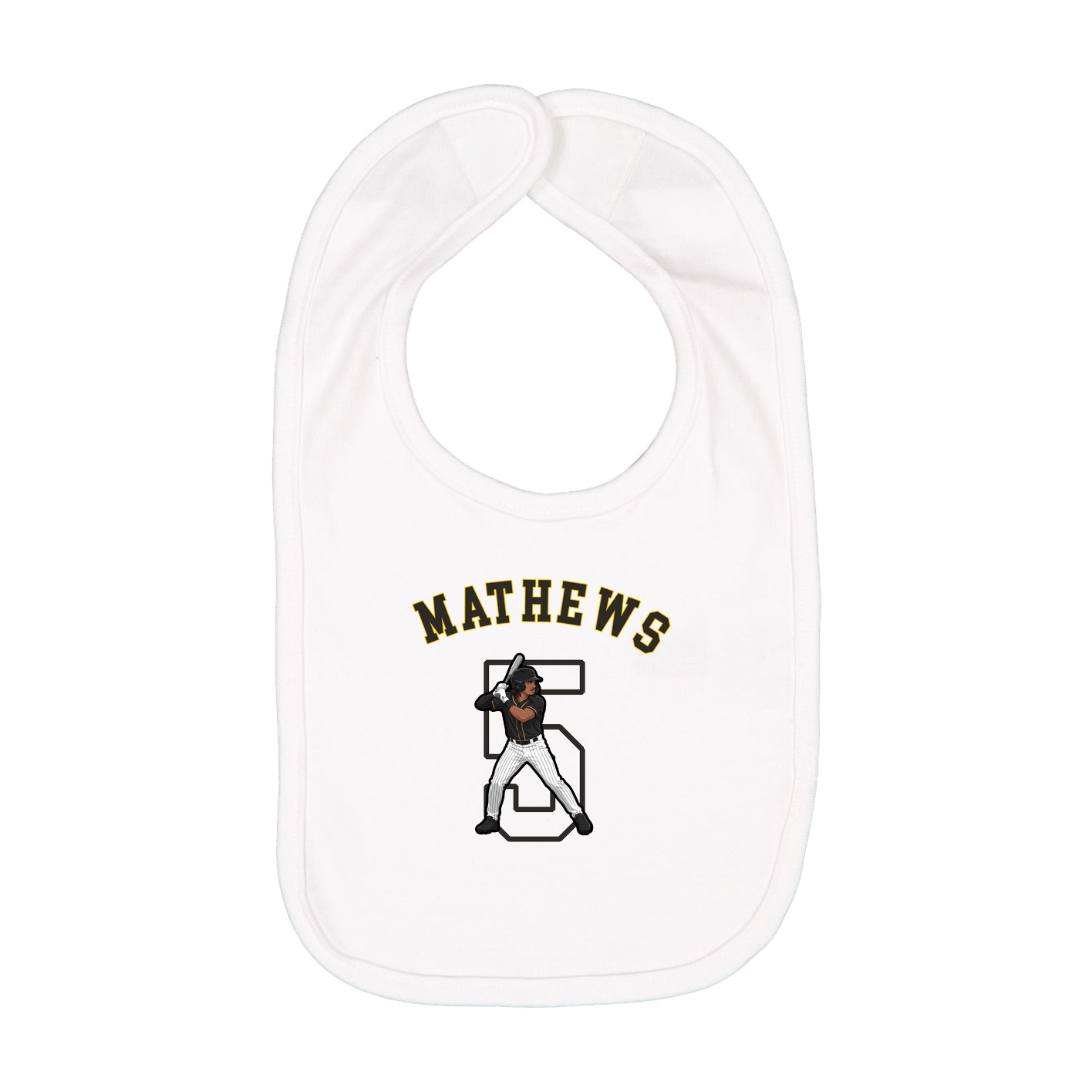Infant Bib — Shirsey Arch in White