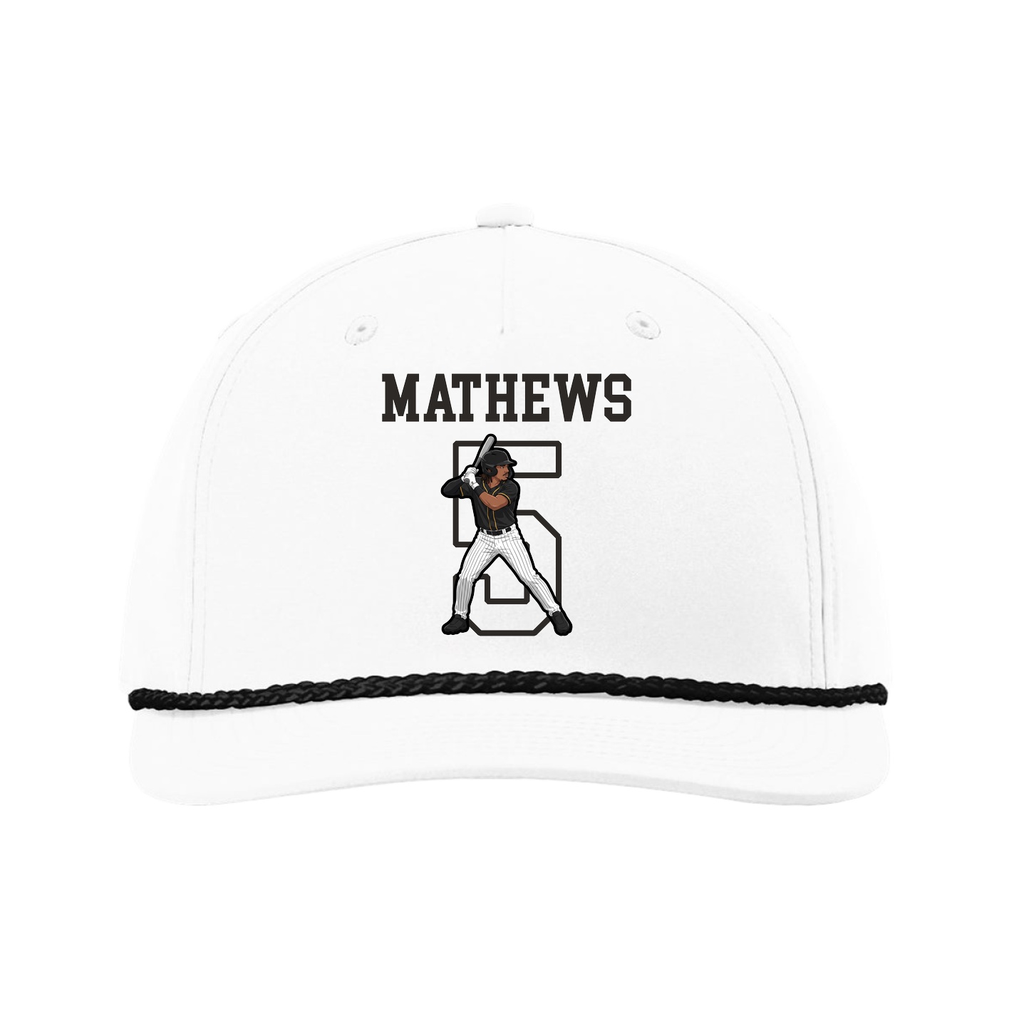 Five-Panel Classic Rope Cap — Shirsey in White