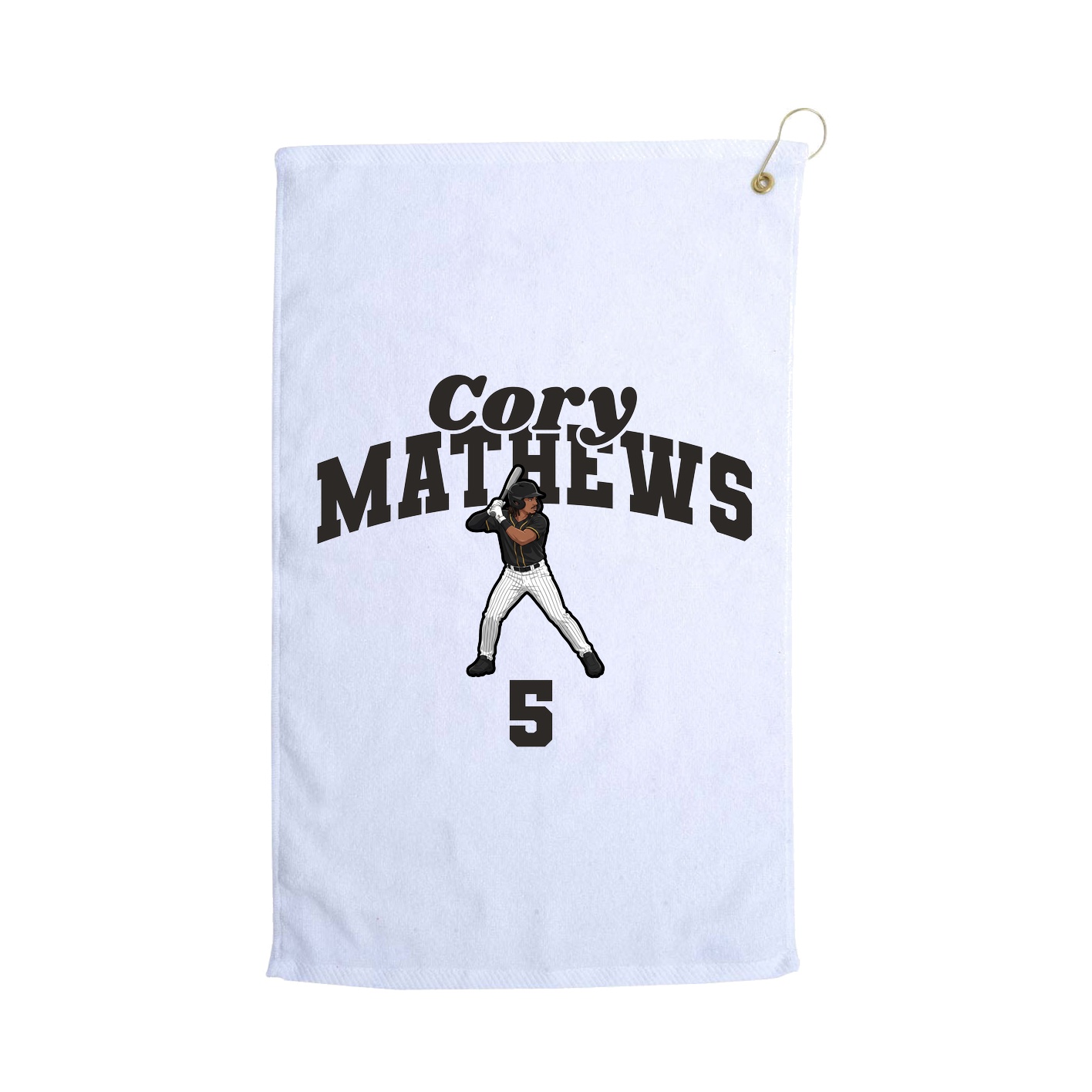 Golf Towel — Signature Arch in White
