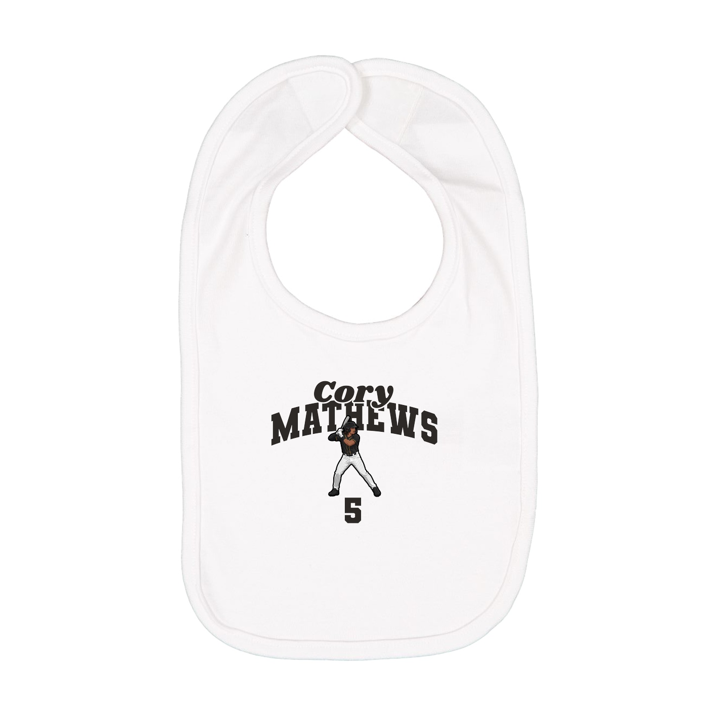 Infant Bib — Signature Arch in White