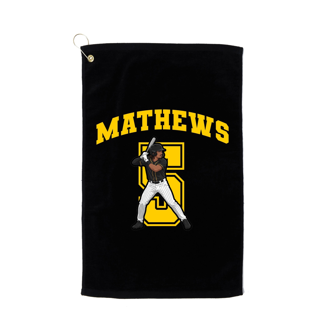 Golf Towel — Number in Black